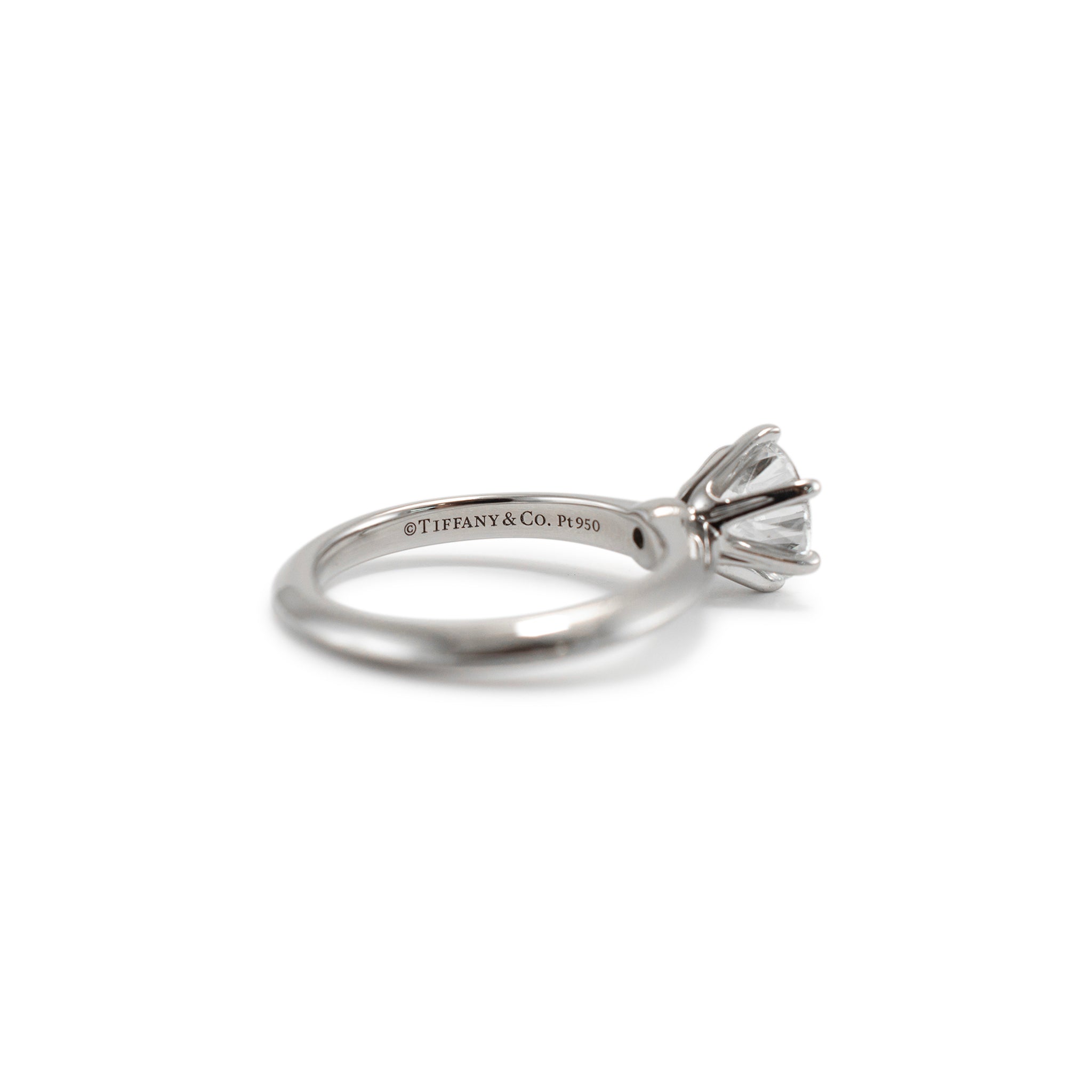 Tiffany & Co. The Tiffany Iconic Platinum 1.22ct Round F VS2 GIA Diamond Engagement Ring