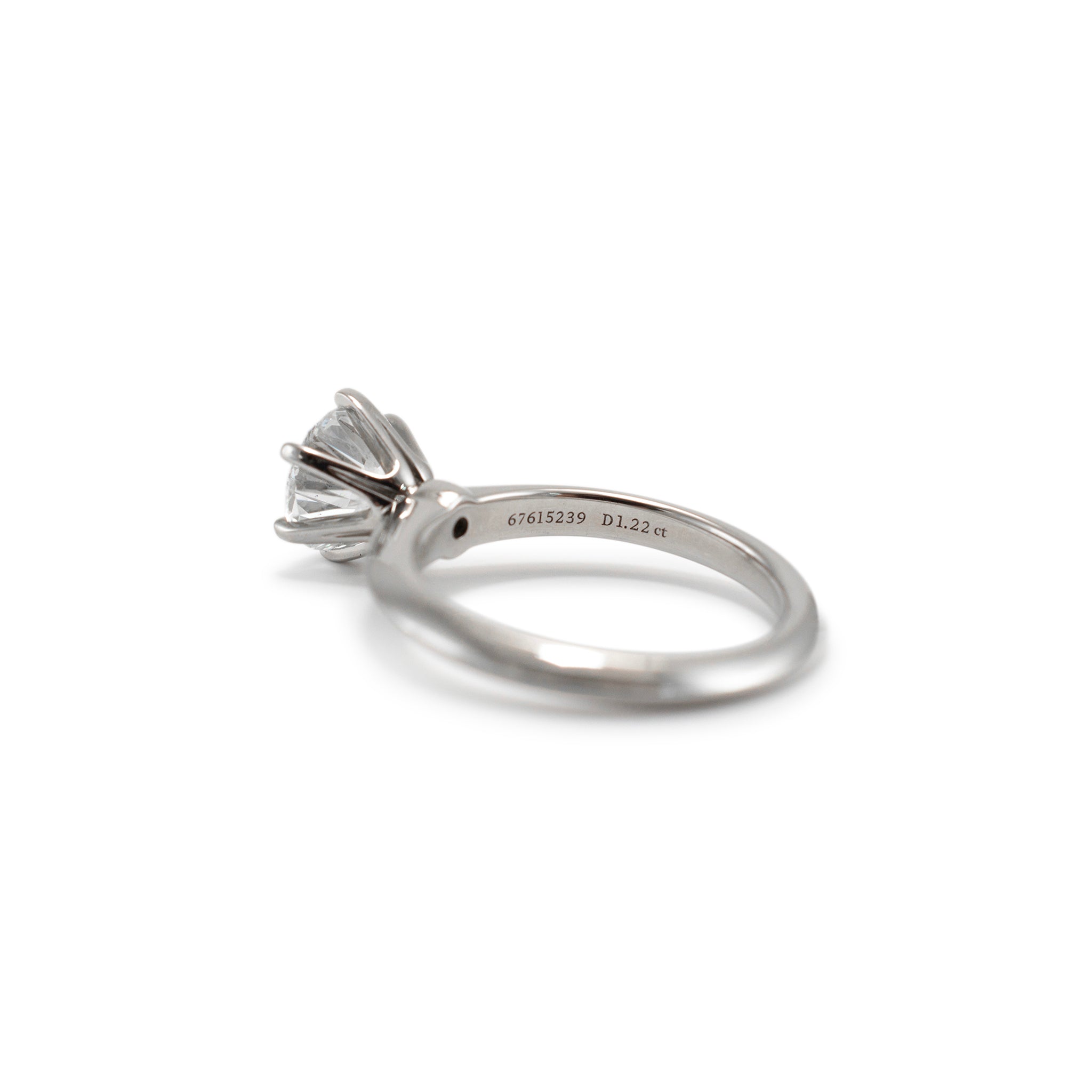 Tiffany & Co. The Tiffany Iconic Platinum 1.22ct Round F VS2 GIA Diamond Engagement Ring