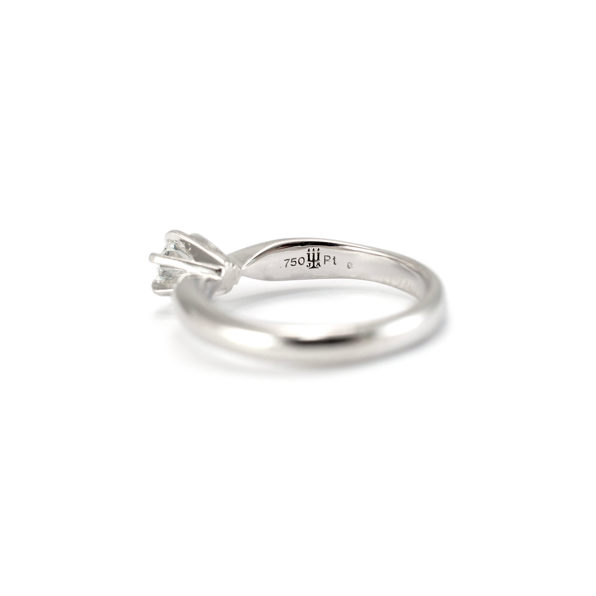 James Avery 18K White Gold Platinum GIA 0.50ct Diamond Solitaire Engagement Ring