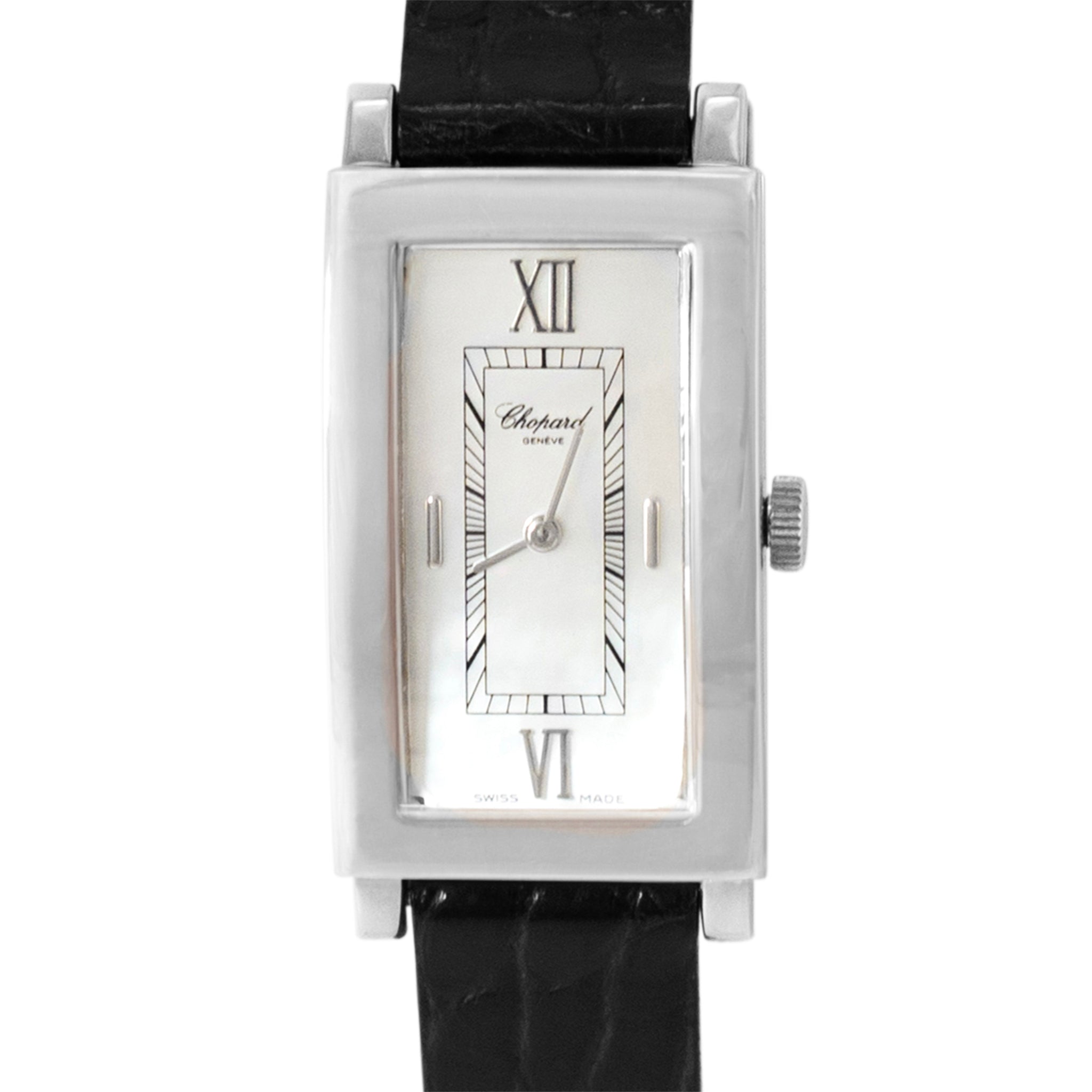 Chopard Classic Tank 18MM 12/7435/8 Mop Dial 18K White Gold Ladies Watch