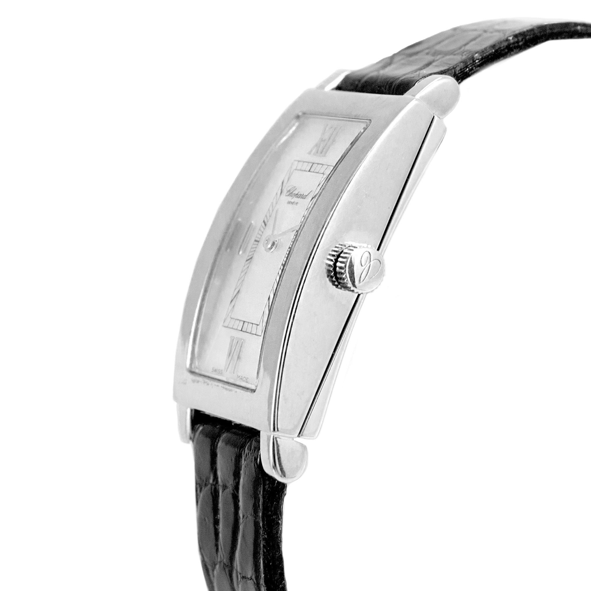 Chopard Classic Tank 18MM 12/7435/8 Mop Dial 18K White Gold Ladies Watch