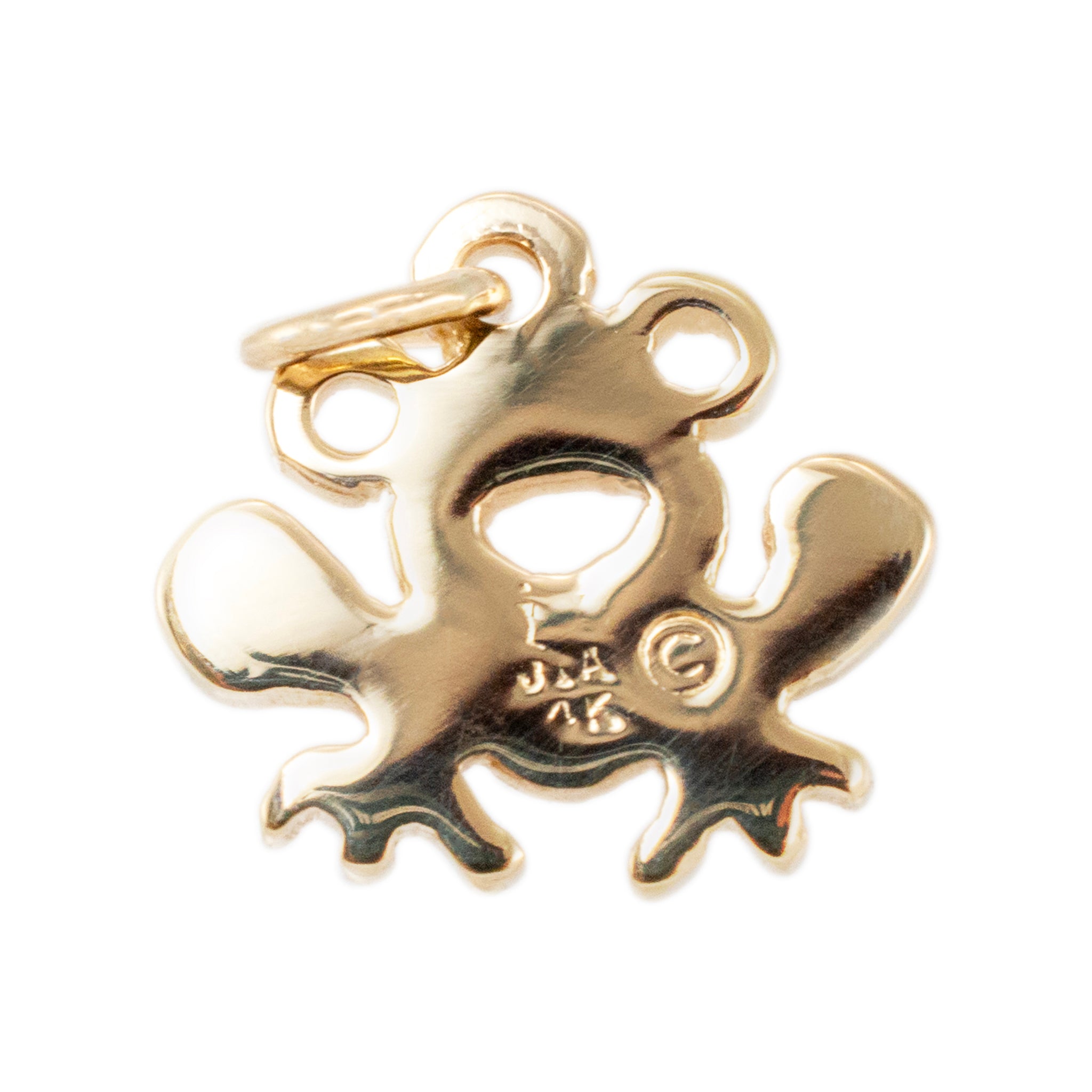 James Avery Retired 14K Yellow Gold Frog Charm Pendant
