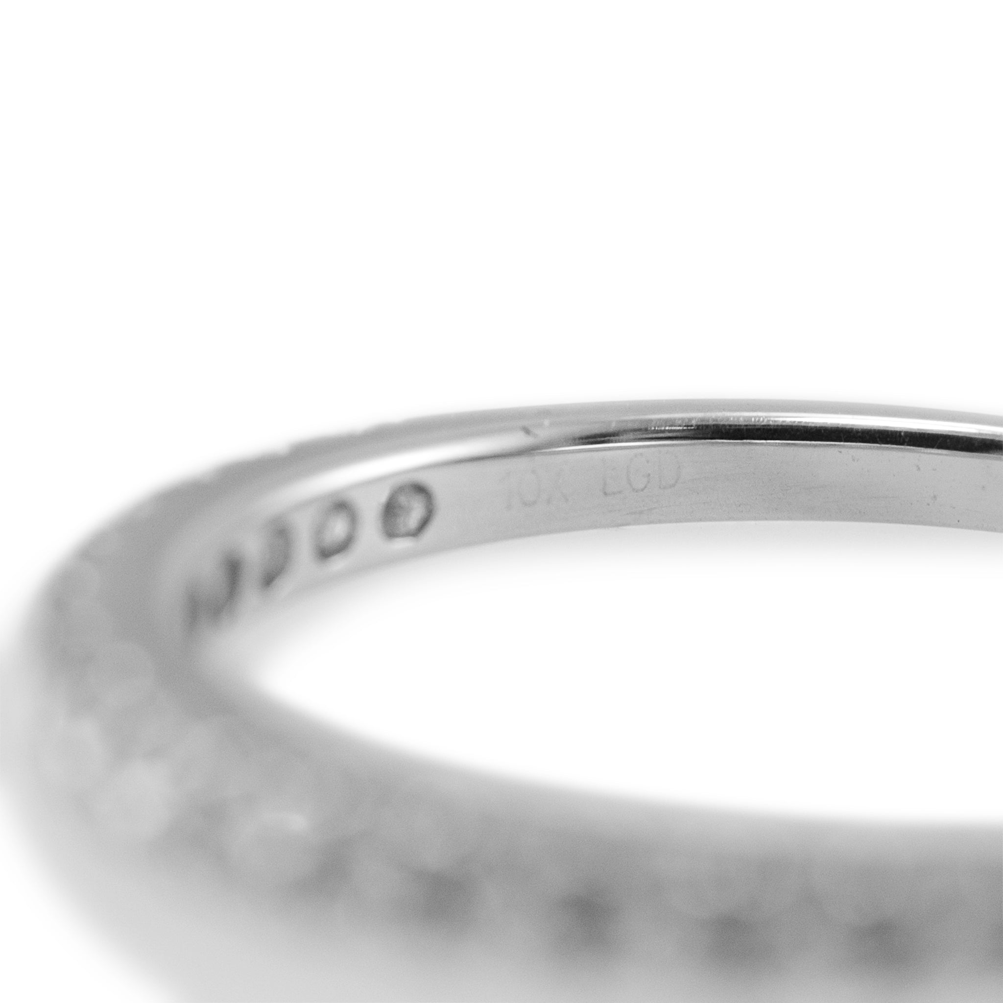 Ladies 10K White Gold Half Eternity Lab Grown Diamond Wedding Band