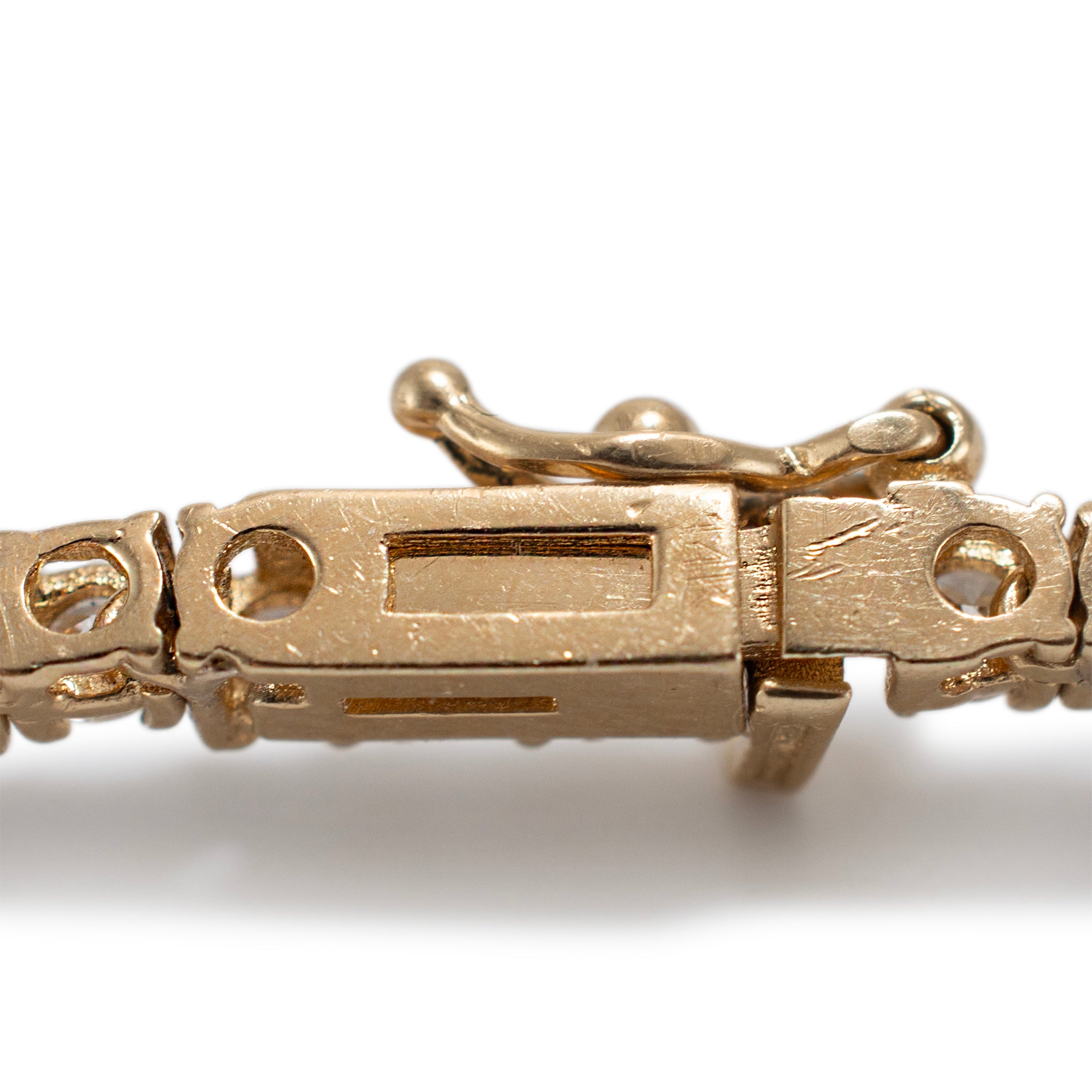 14K Yellow Gold 6.50ct Lab Grown Diamond Tennis Chain Necklace