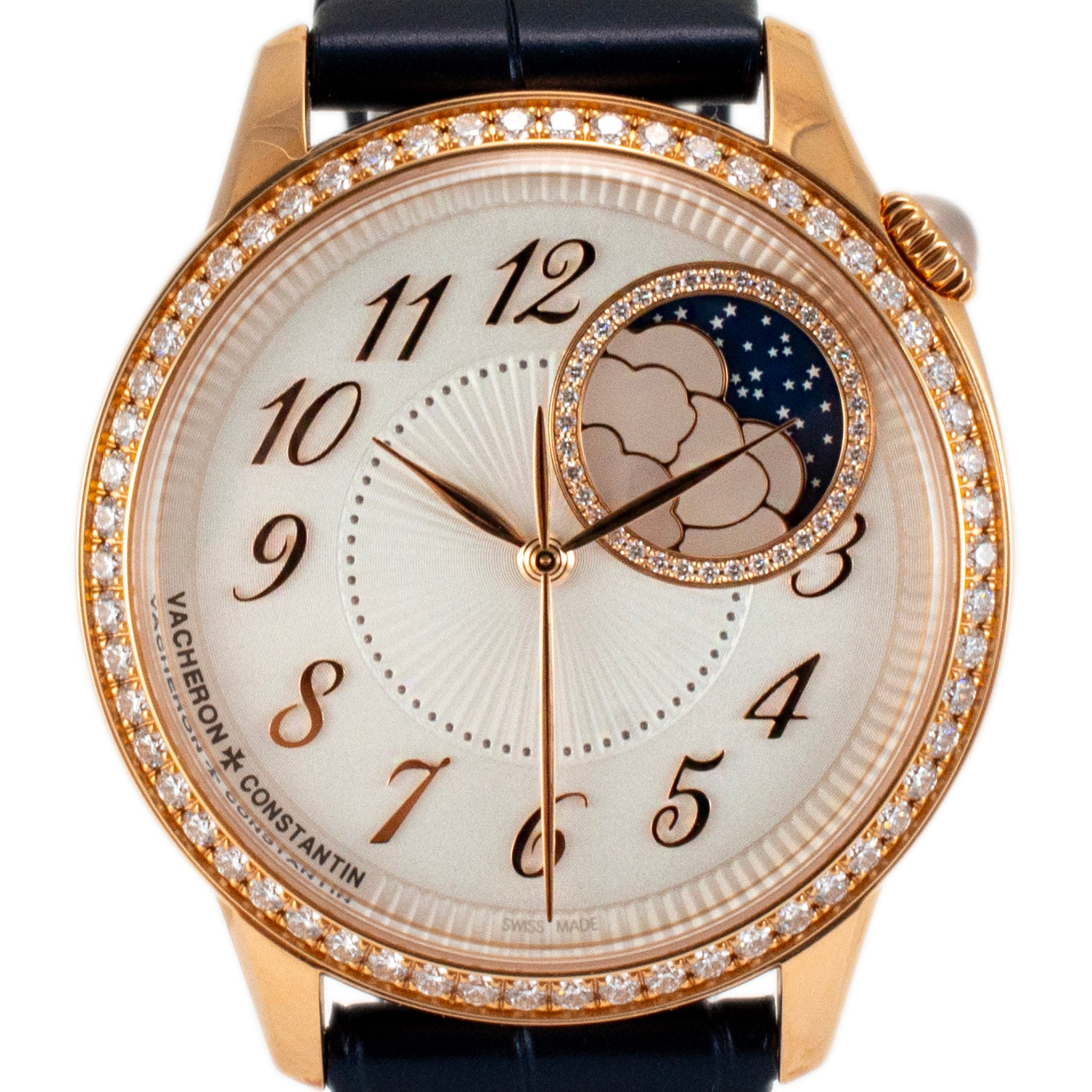 2022 Vacheron Constantin Égérie 8005F 37MM Moonphase Diamond 18K Rose Gold Watch