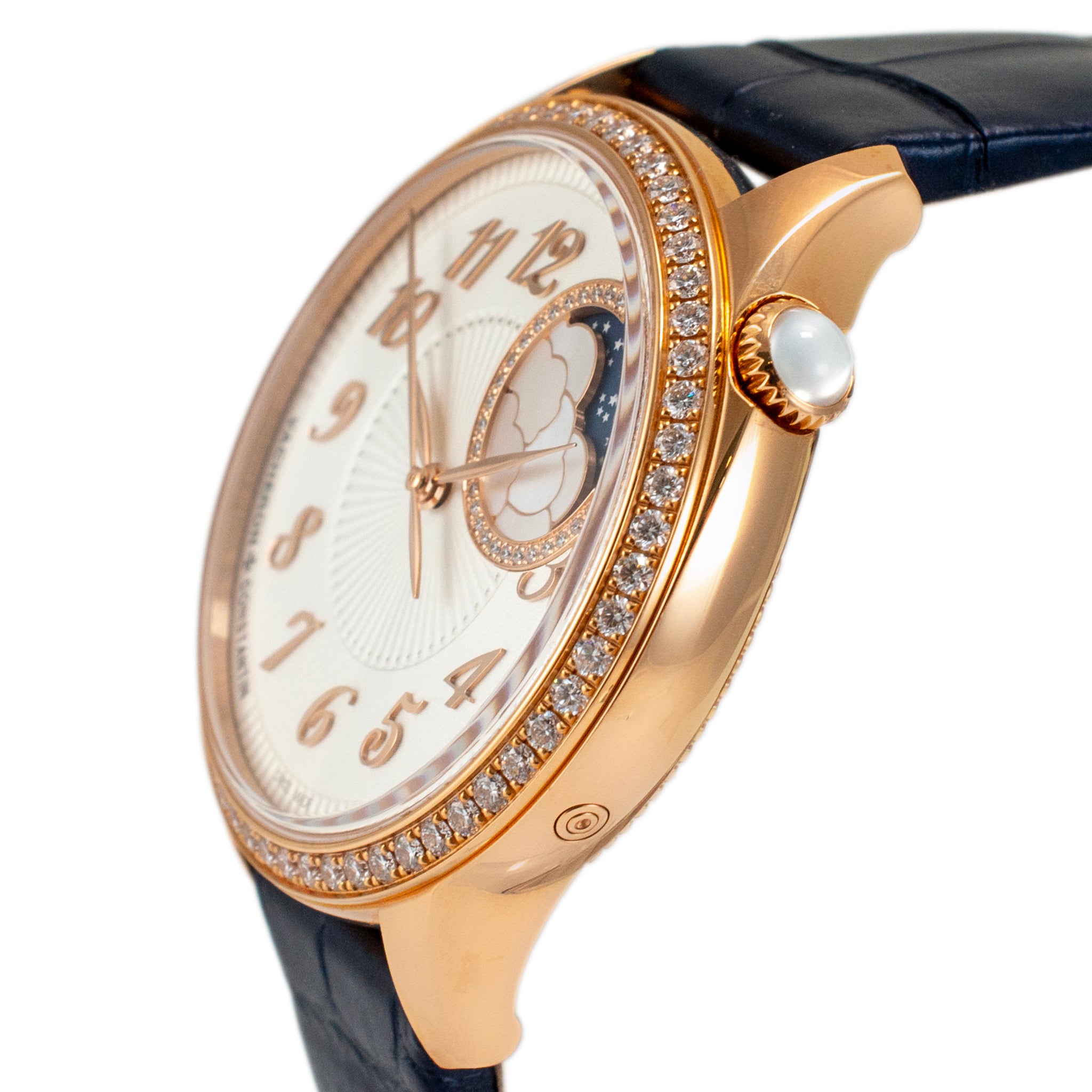 2022 Vacheron Constantin Égérie 8005F 37MM Moonphase Diamond 18K Rose Gold Watch