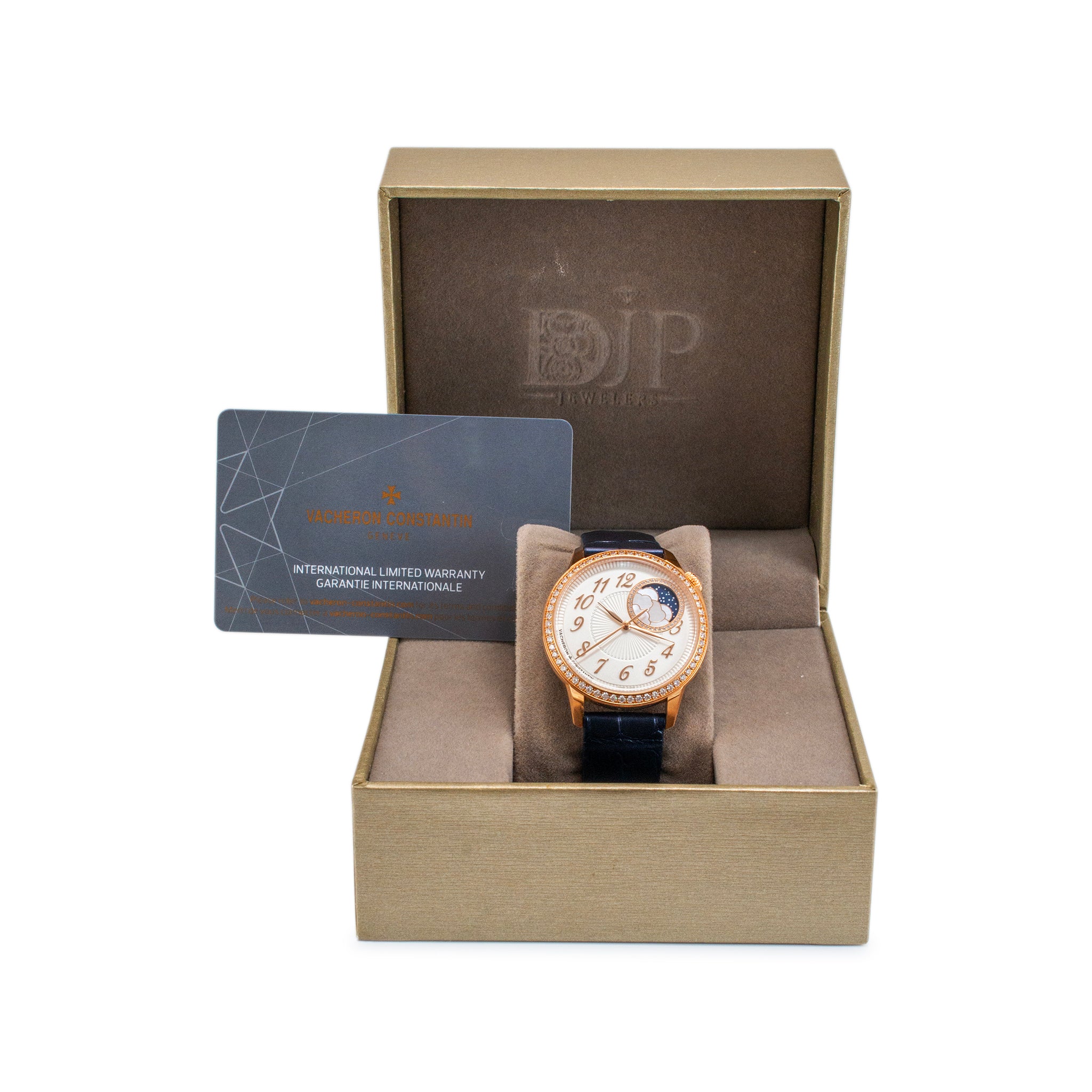 2022 Vacheron Constantin Égérie 8005F 37MM Moonphase Diamond 18K Rose Gold Watch
