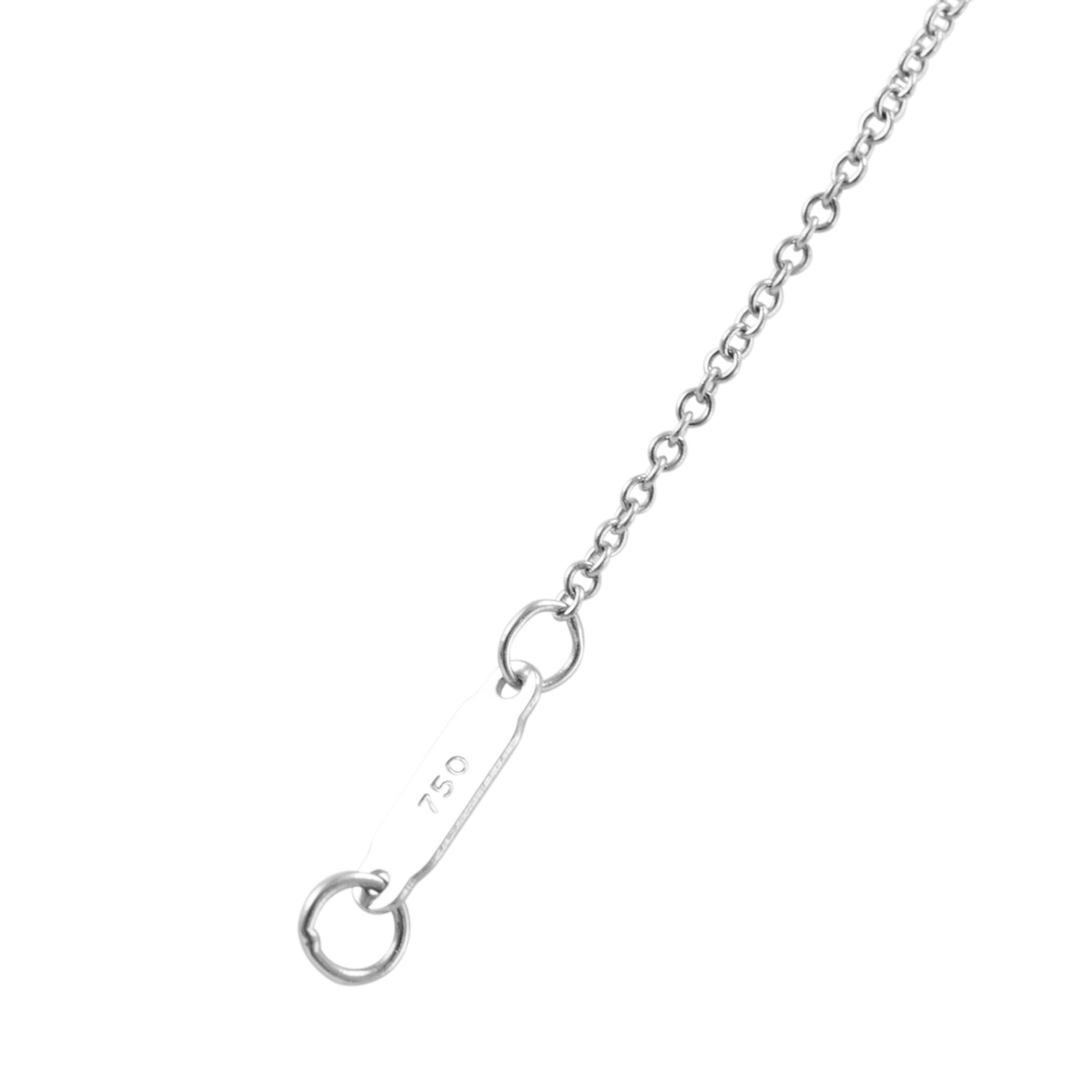 Tiffany & Co. 18K White Gold Aquamarine Drop Pendant Necklace