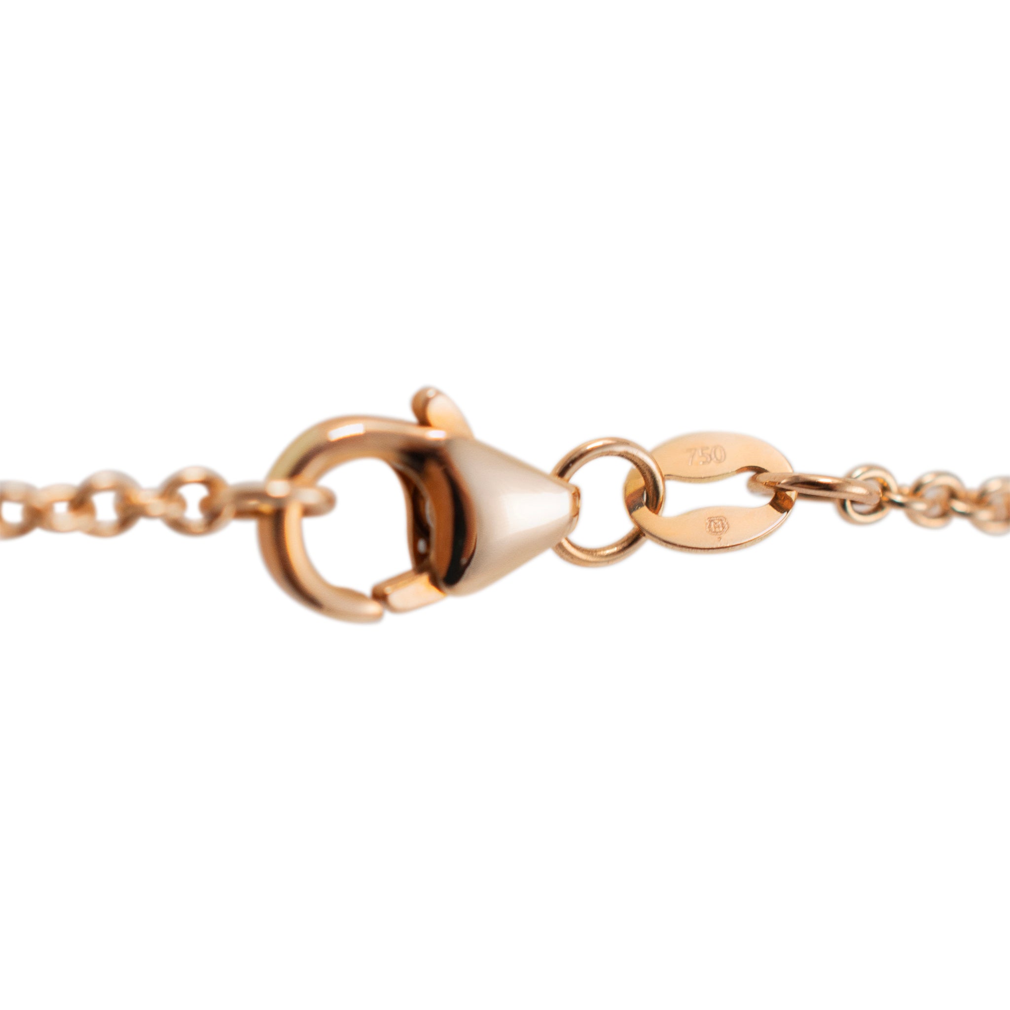 Mikimoto Morning Dew 18K Rose Gold 3 Diamonds 10MM Pearl Pendant Necklace