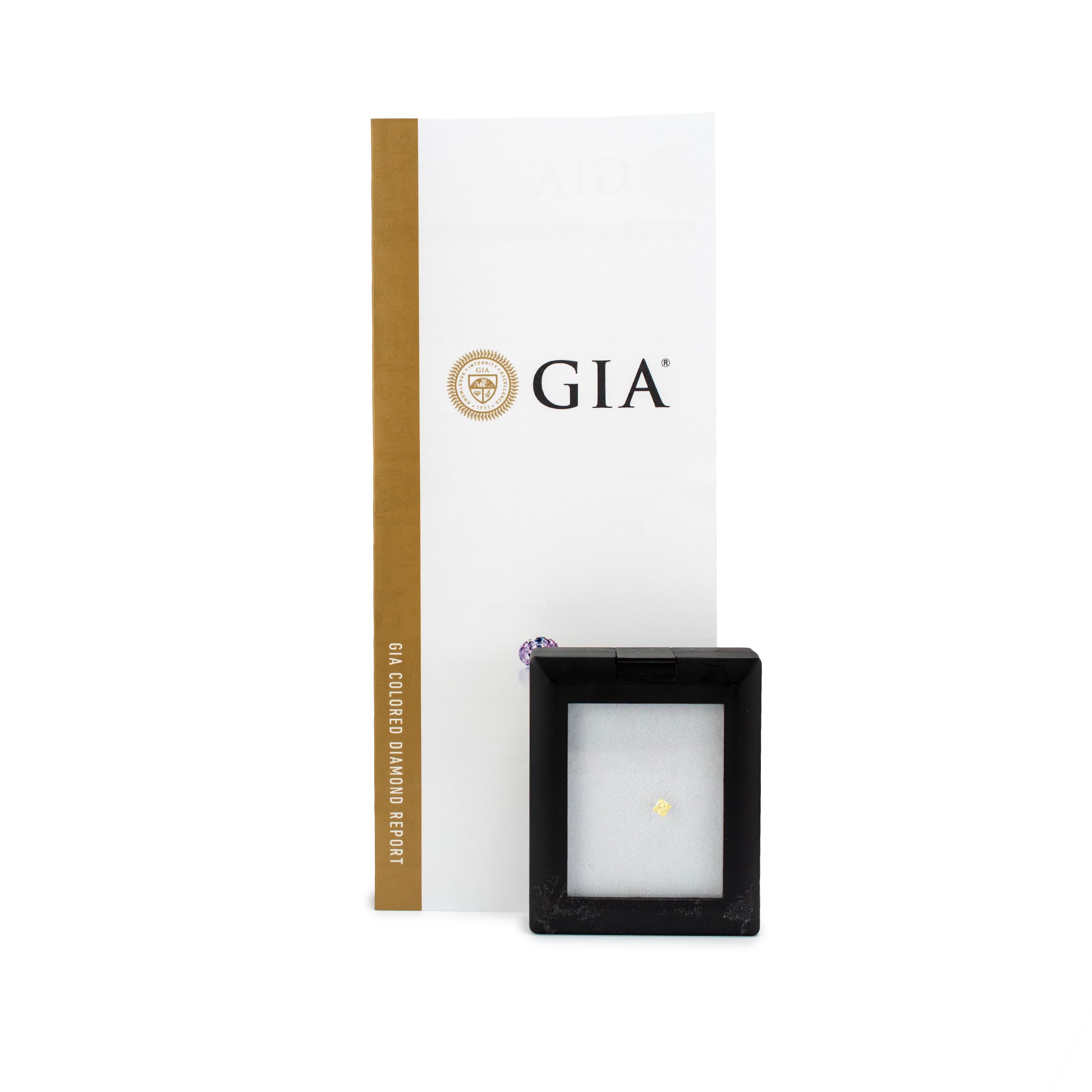 Natural 0.29ct Gia Undetermined Fancy Intense Yellow VS2 Princess Loose Diamond