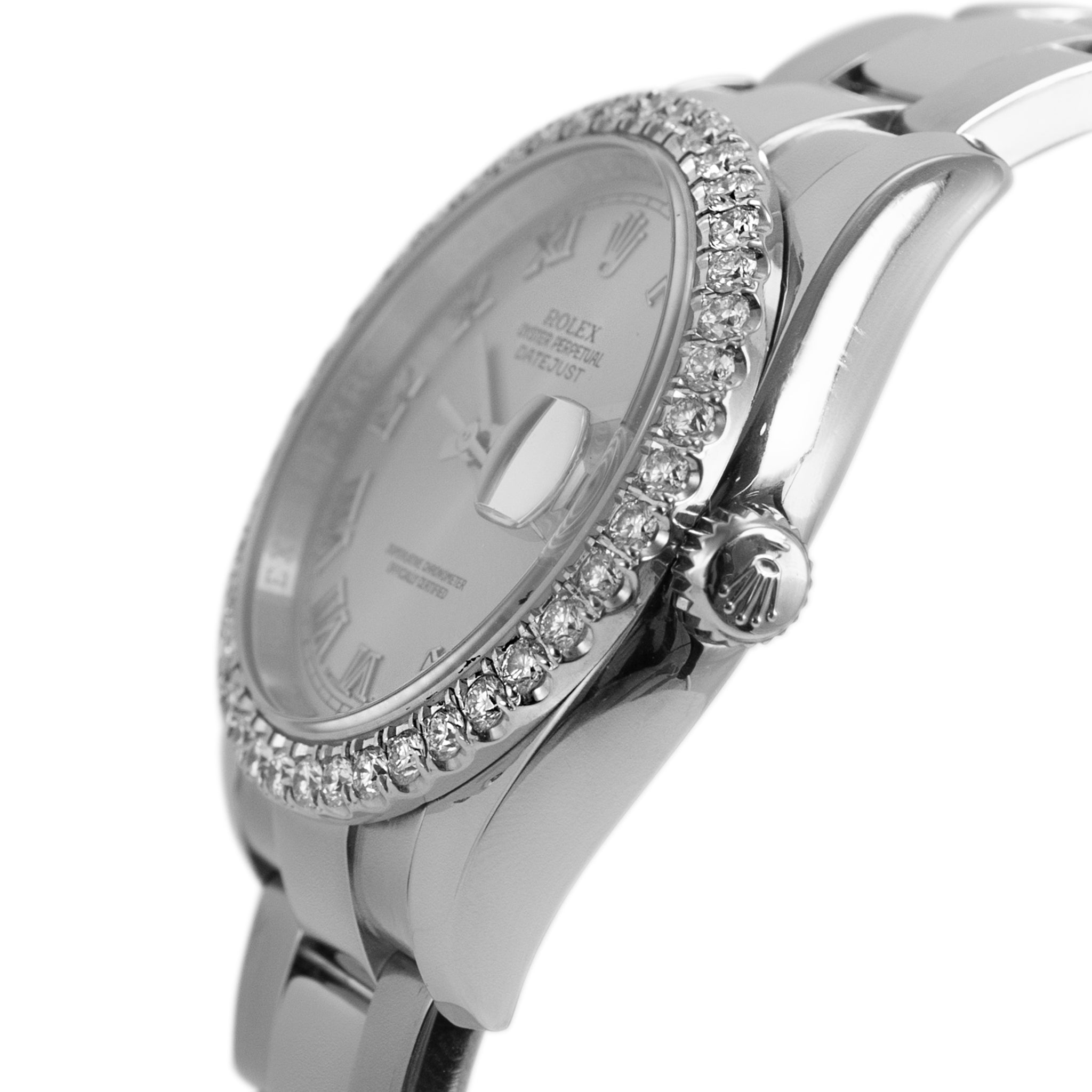 Rolex Datejust 36MM 116200 Roman Dial Diamond Bezel Oyster Stainless Steel Watch