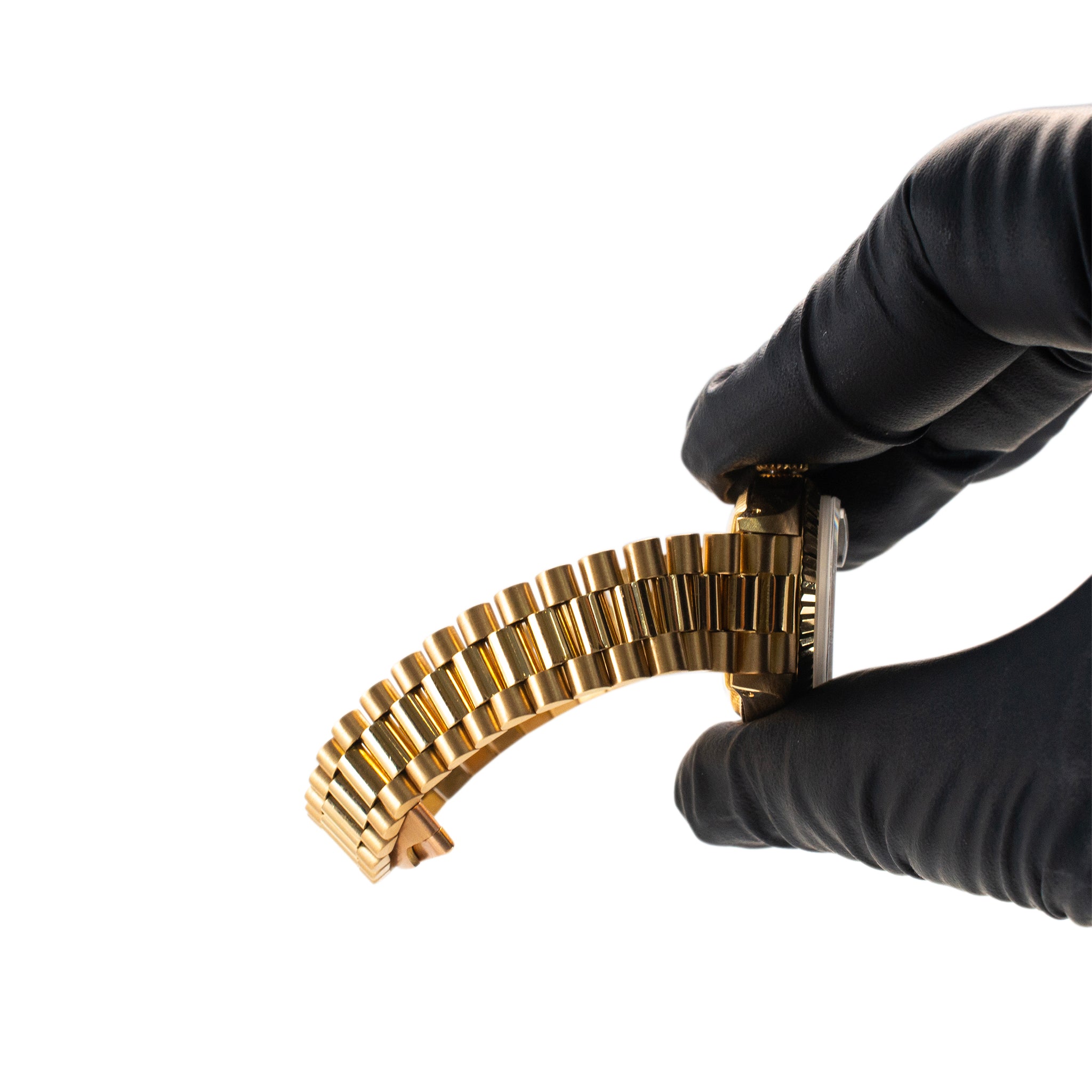 1976 Rolex Lady Datejust 26MM 6917 Diamond Dial President 18K Yellow Gold Watch