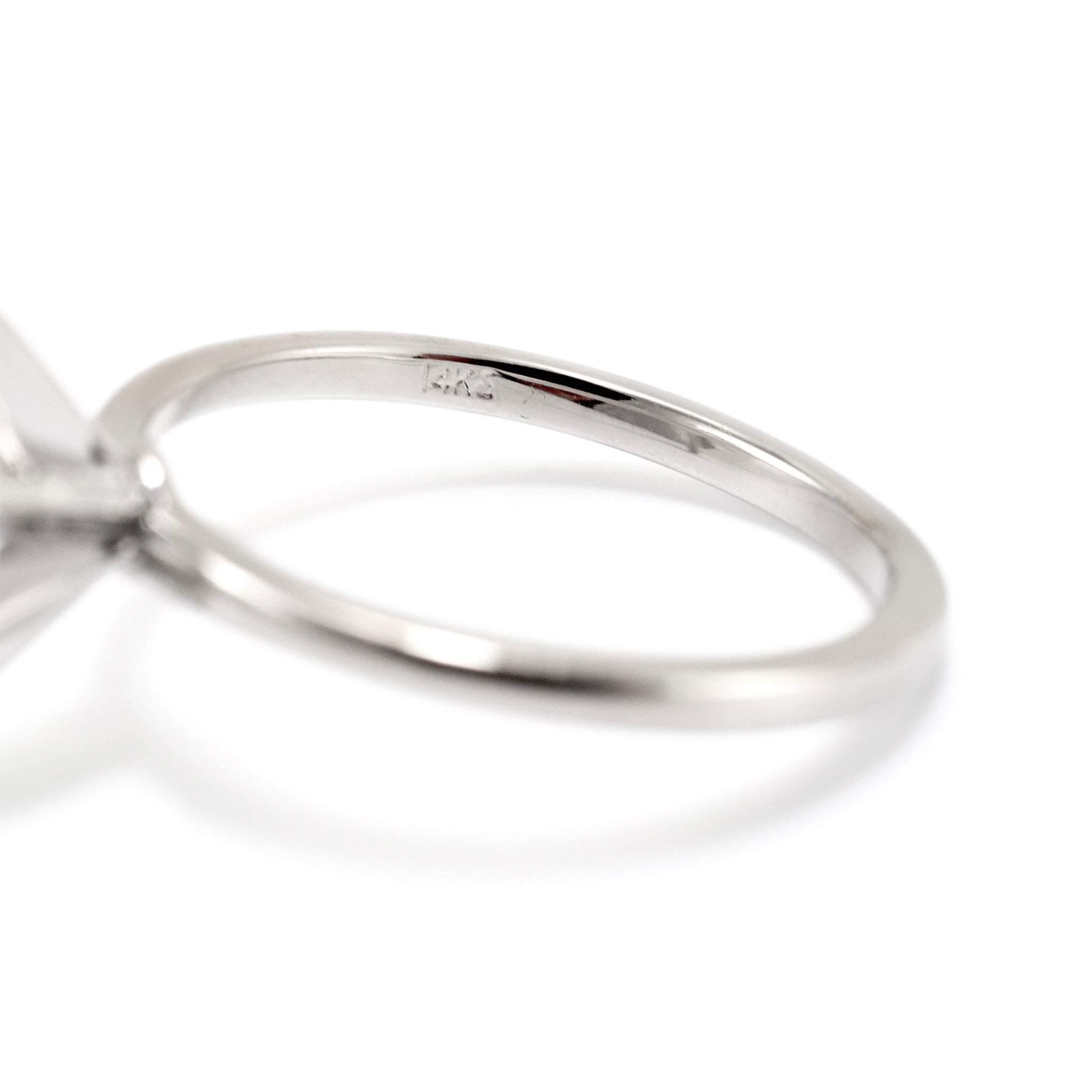 Ladies 14K White Gold IGI 2.16ct Lab Grown Marquise Diamond Engagement Ring