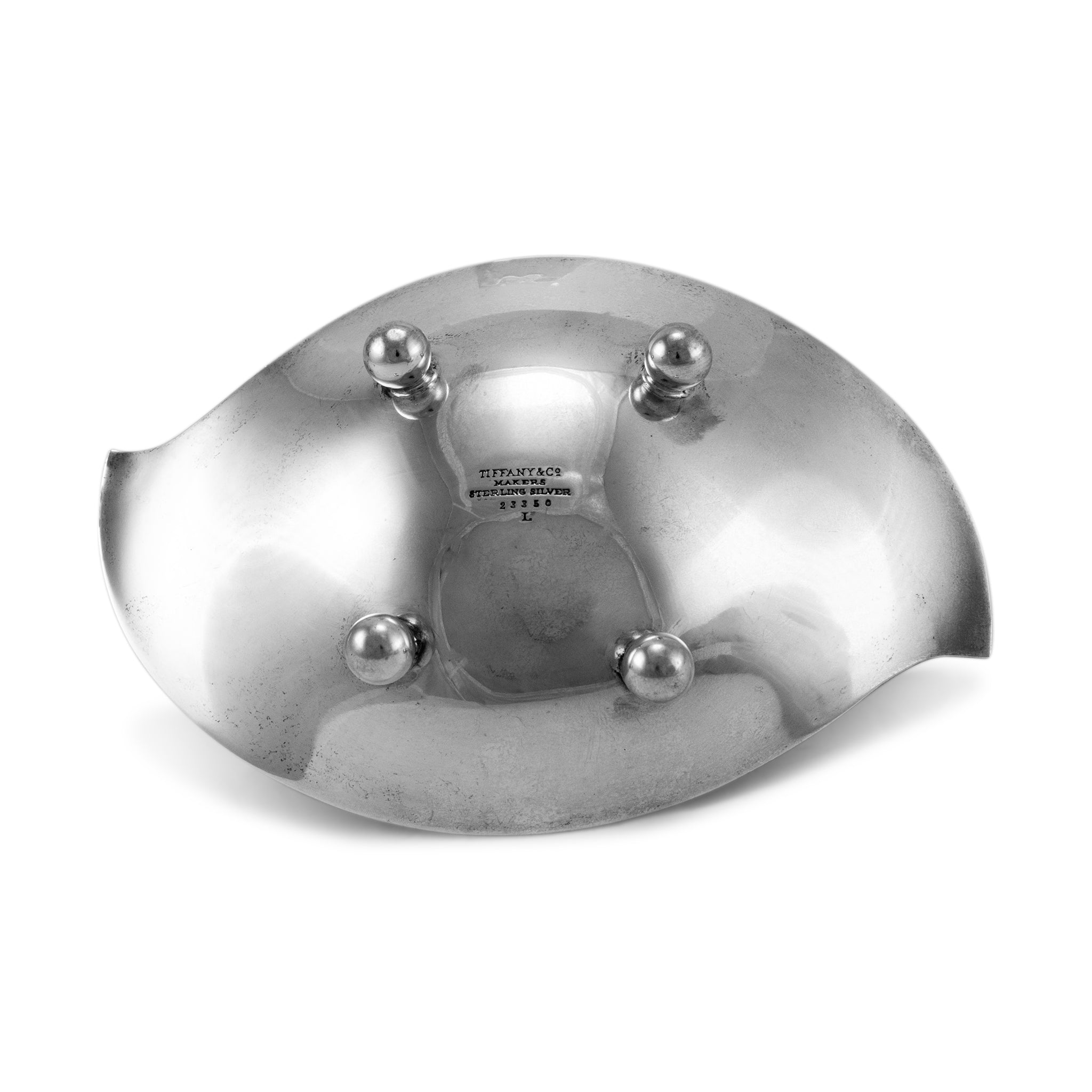 Tiffany & Co. 925 Sterling Silver Curved Nut Candy Dish