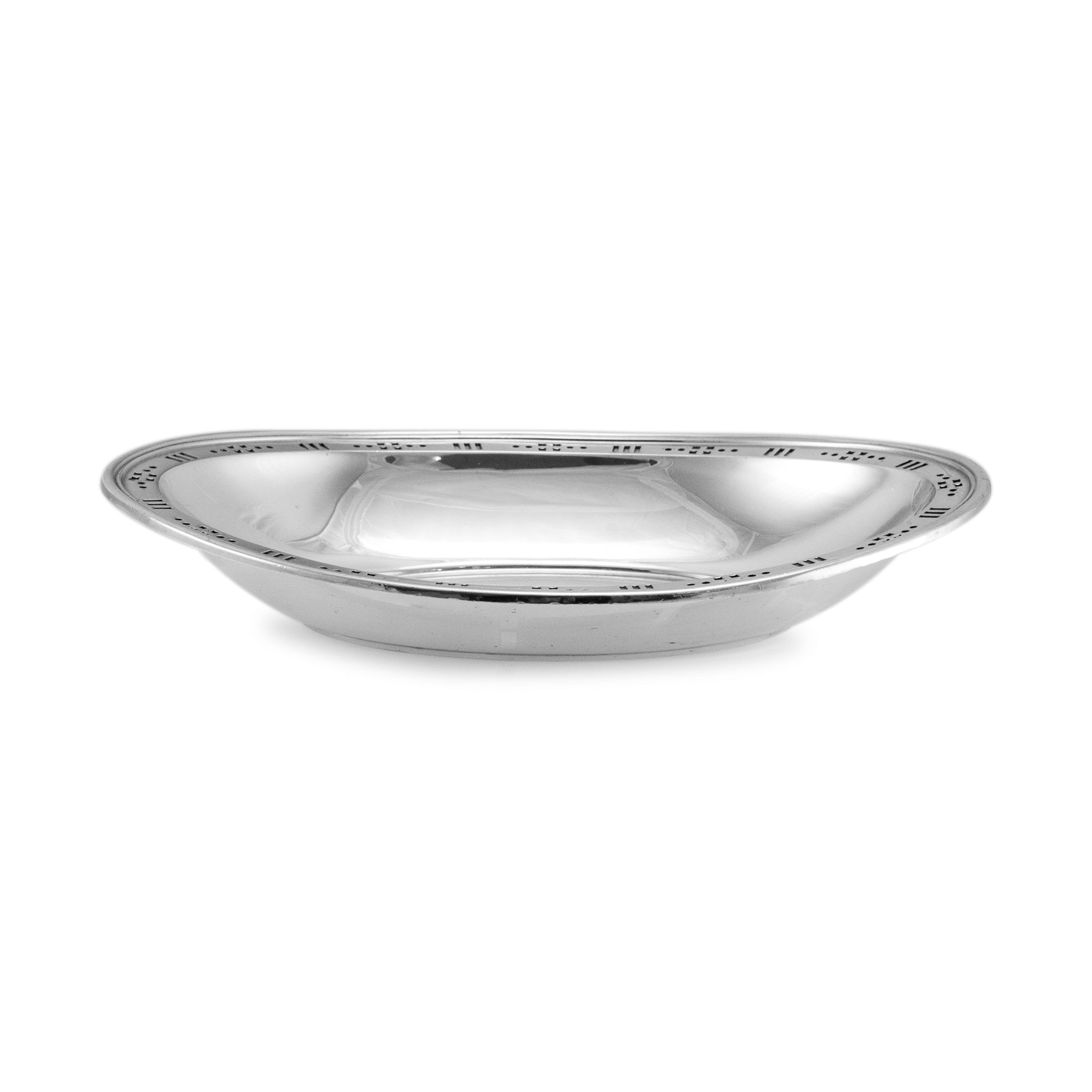 Tiffany & Co. 925 Sterling Silver Pierced Oval Serving Bowl