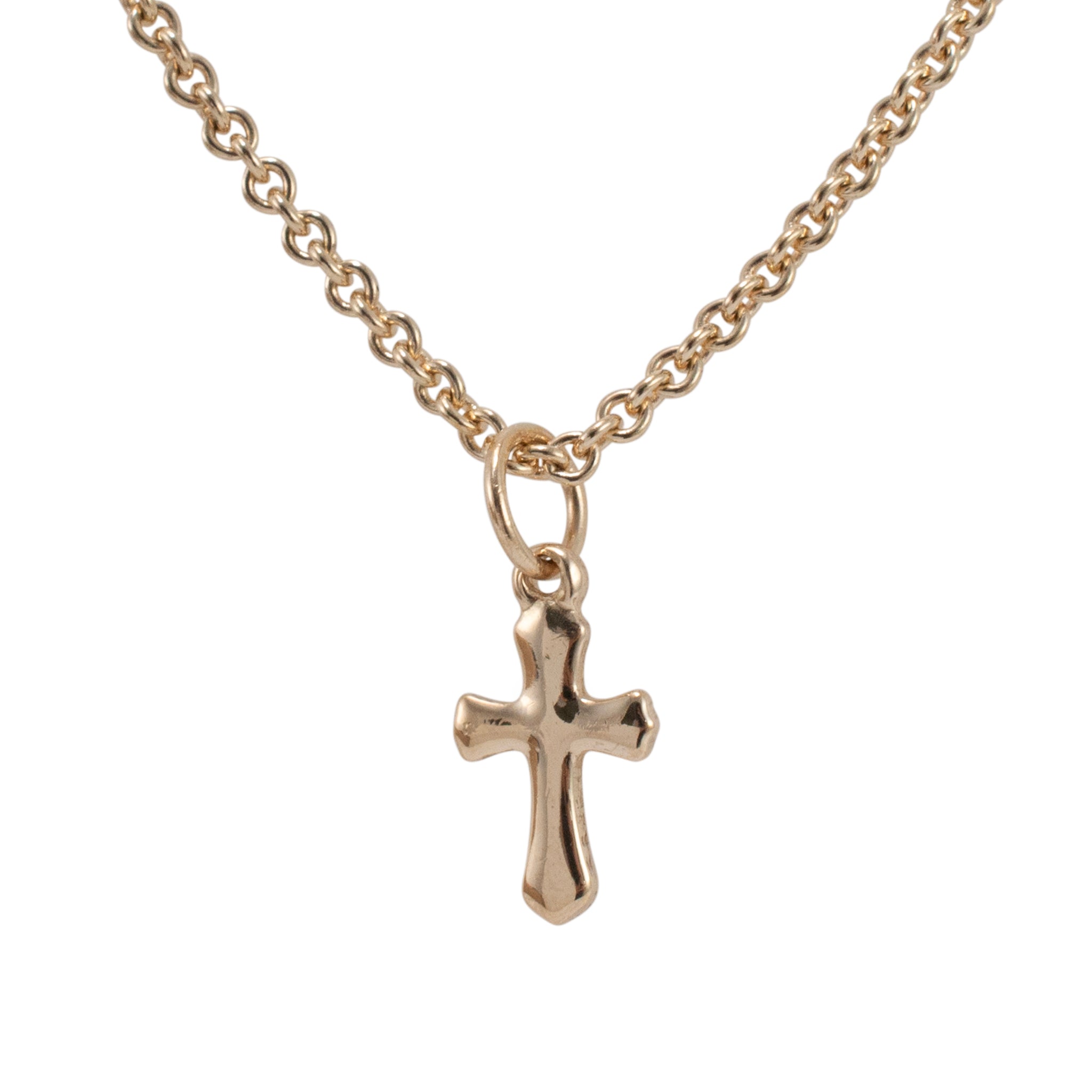 James Avery 14K Yellow Gold St. Teresa Cross Pendant Necklace