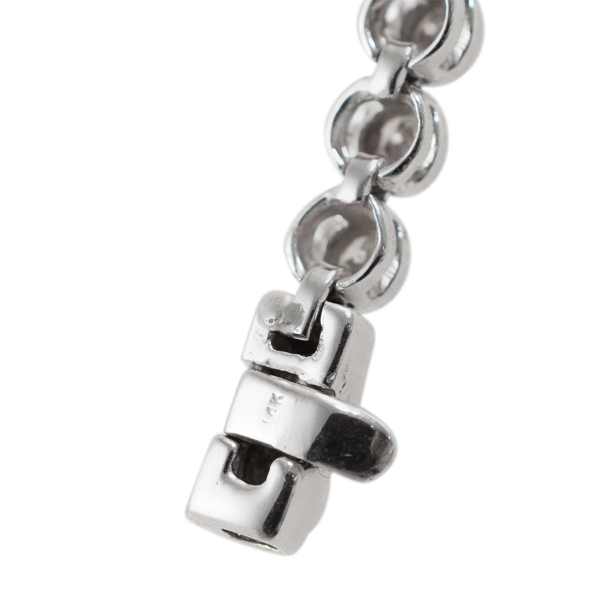 14K White Gold Bezel Set 1.94ct Diamond Tennis Bracelet