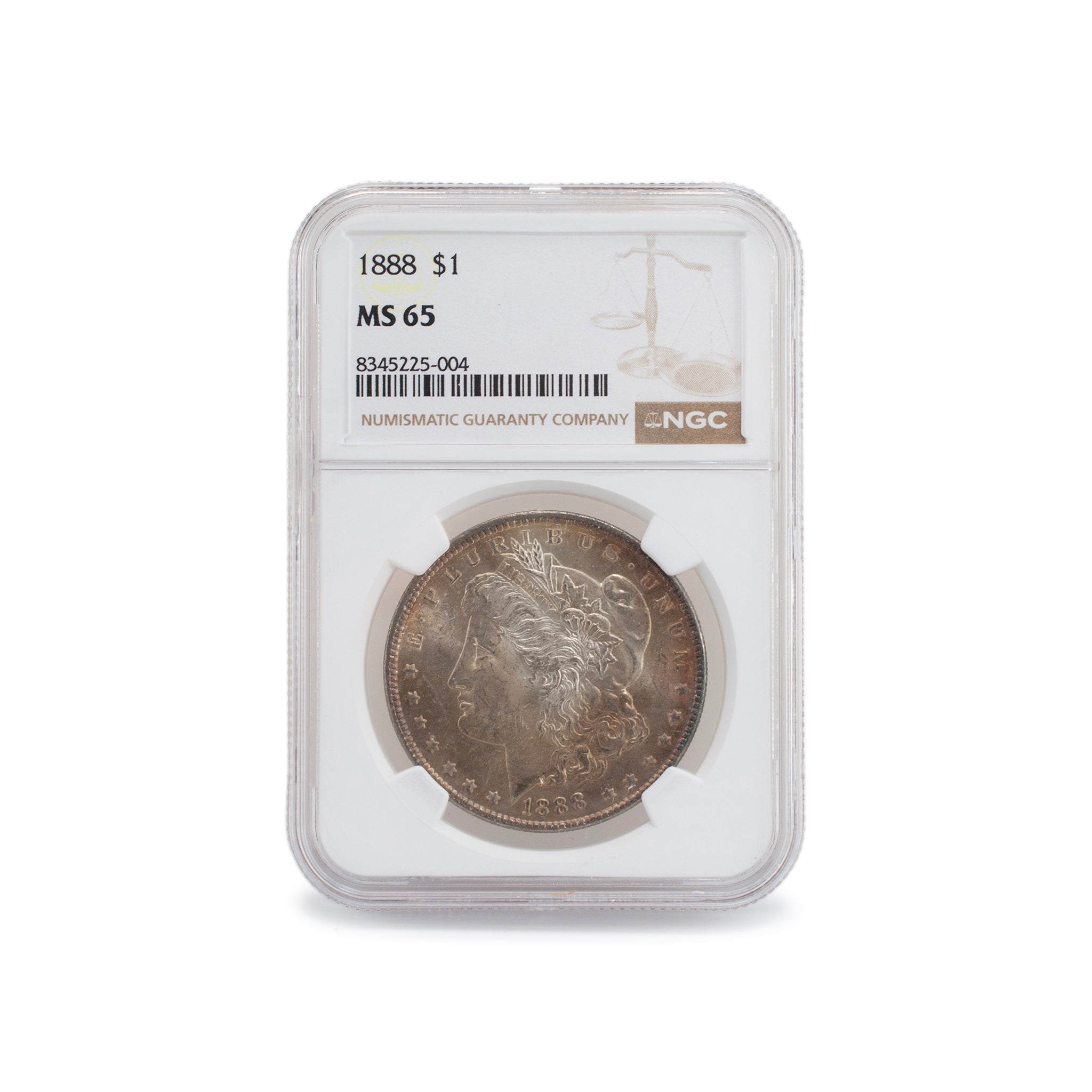 1888 NGC MS65 Silver $1 Morgan Coin