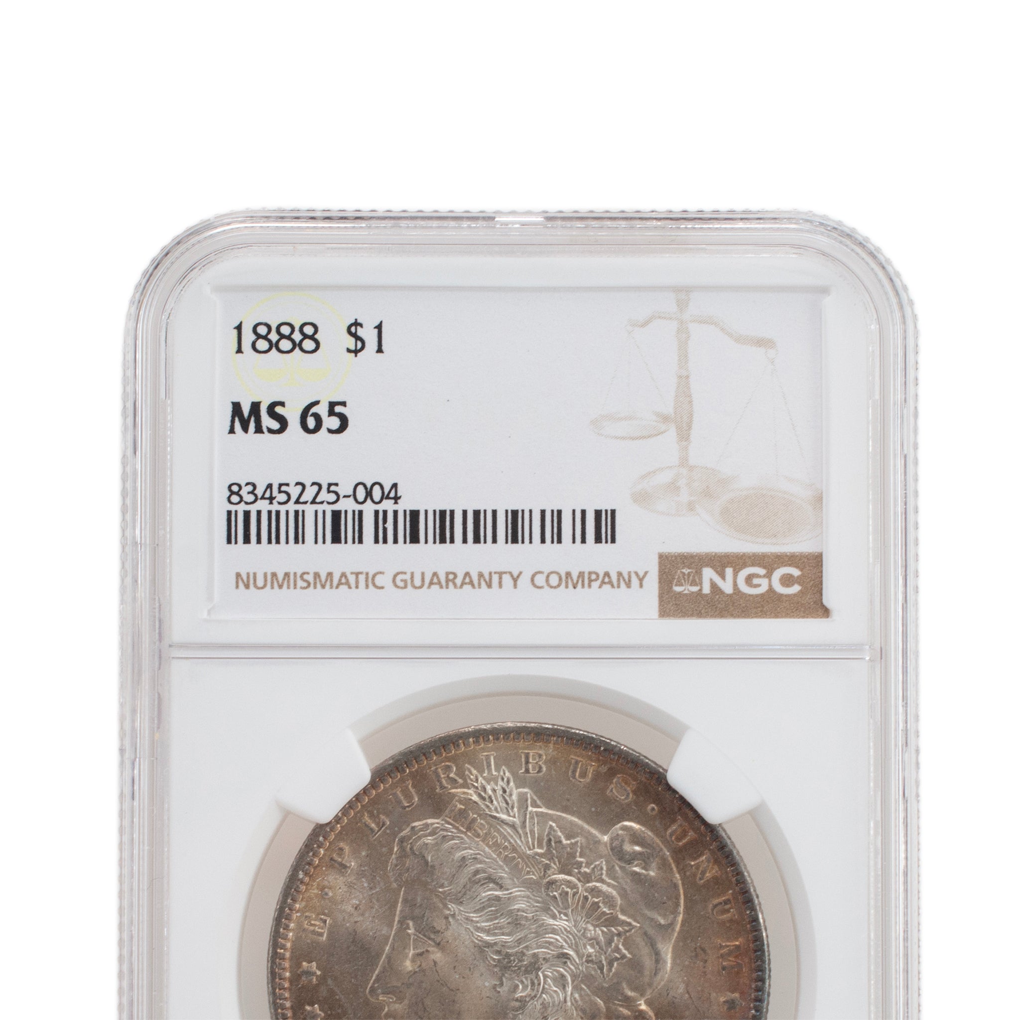 1888 NGC MS65 Silver $1 Morgan Coin