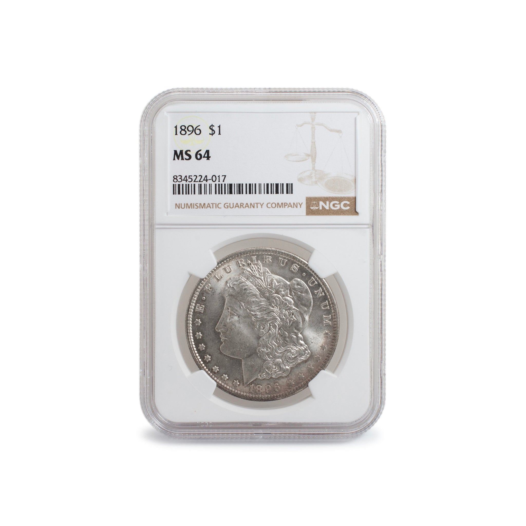 1896 NGC MS64 Silver $1 Morgan Coin
