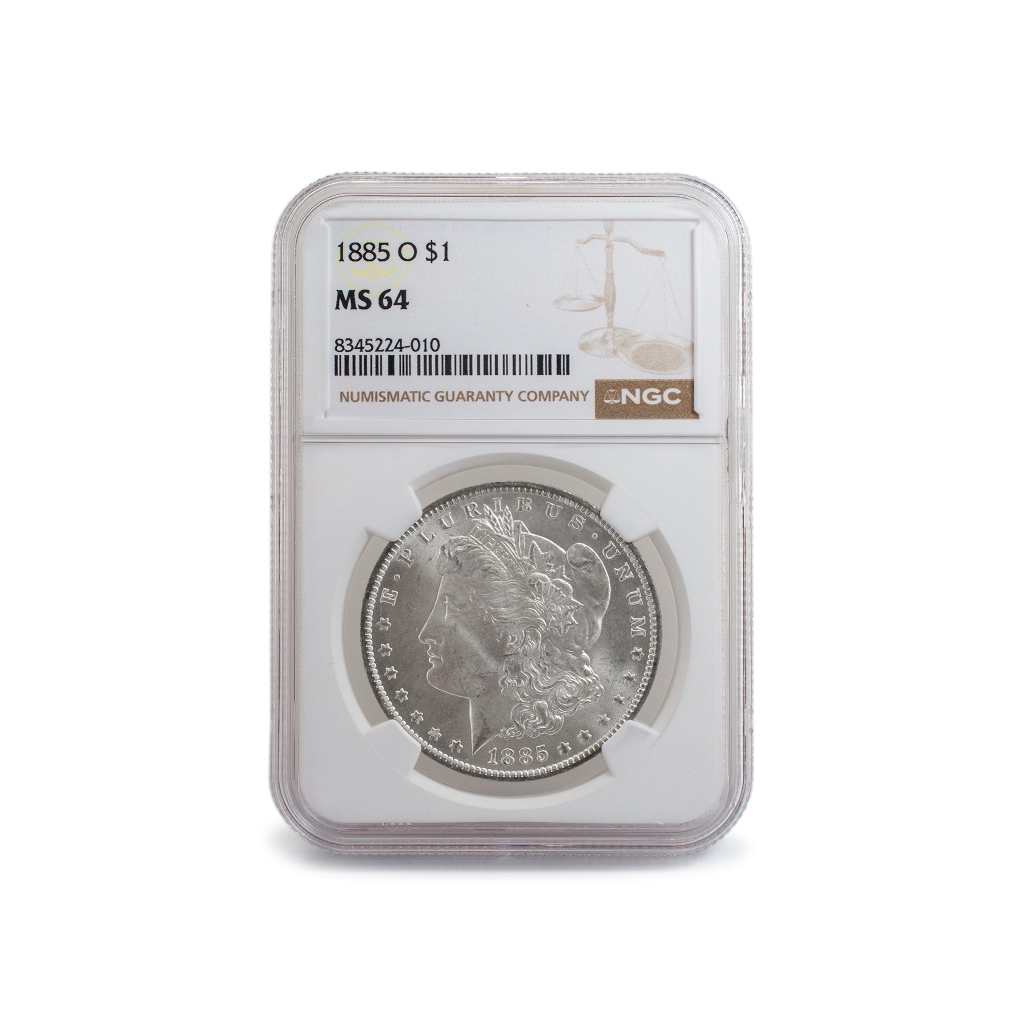 1885 - O NGC MS64 Silver $1 Morgan Coin