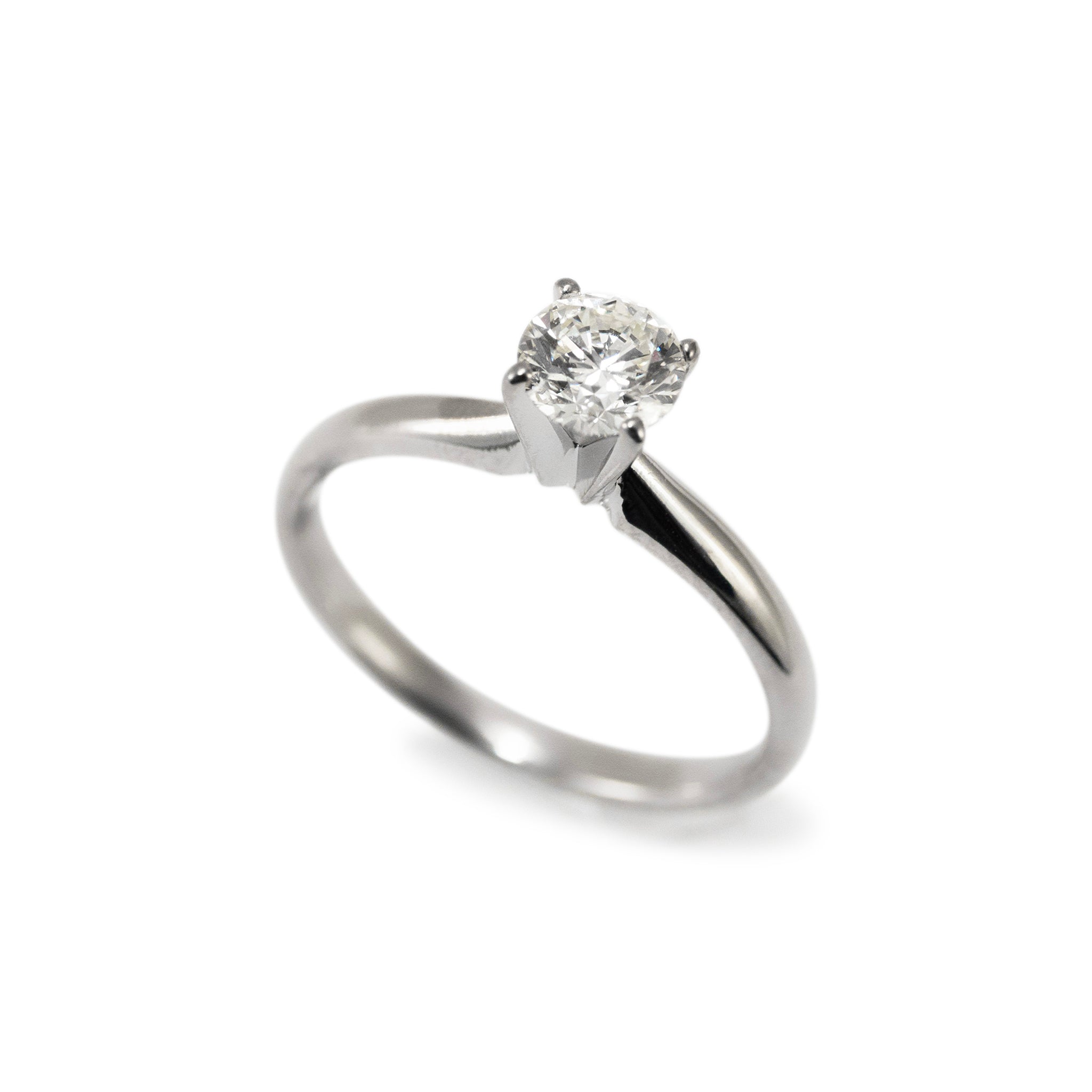 Ladies 14K White Gold 0.43ct Lab Grown Diamond Promise Solitaire Engagement Ring