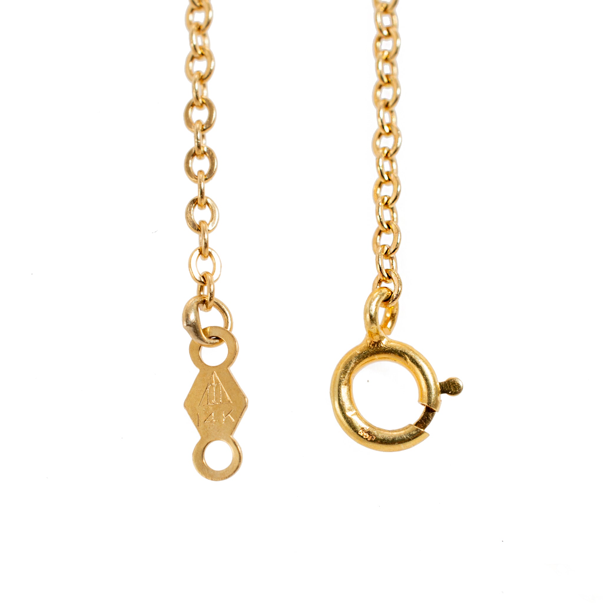 Vintage Palladium 14K Yellow Gold Diamond by the Yard Opera Chain Necklace