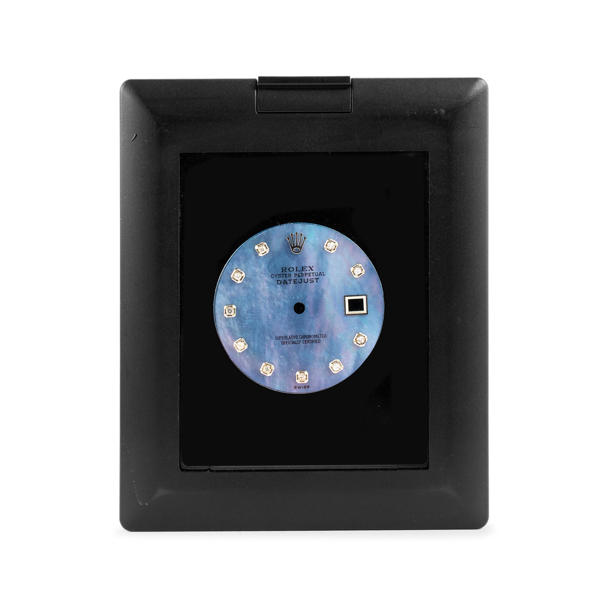 Custom Rolex Datejust 36 Blue Mother of Pearl Diamond Dial