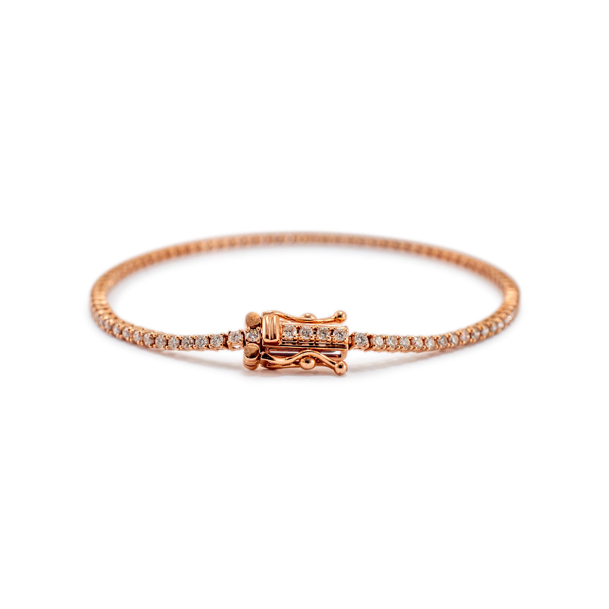 14K Rose Gold Petite 1.13ct. Diamond Tennis Bracelet