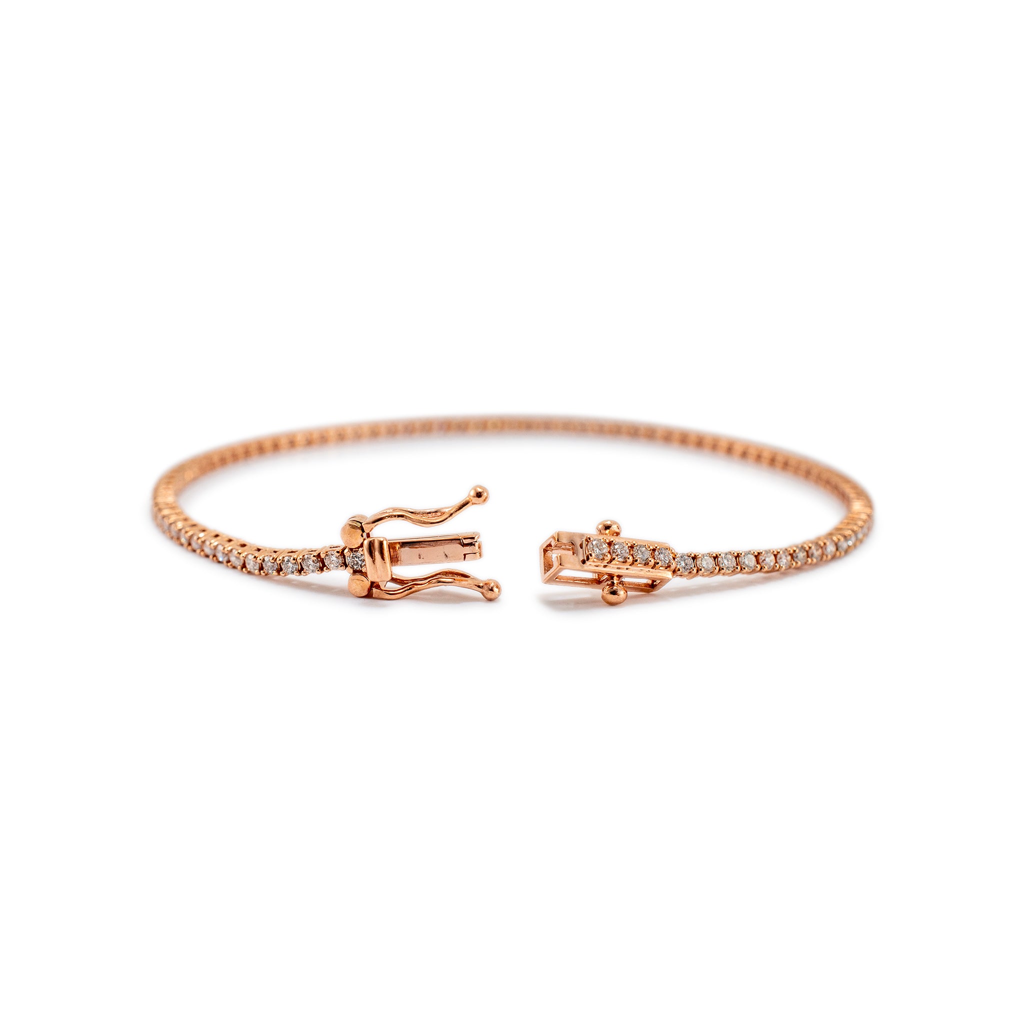 14K Rose Gold Petite 1.13ct. Diamond Tennis Bracelet
