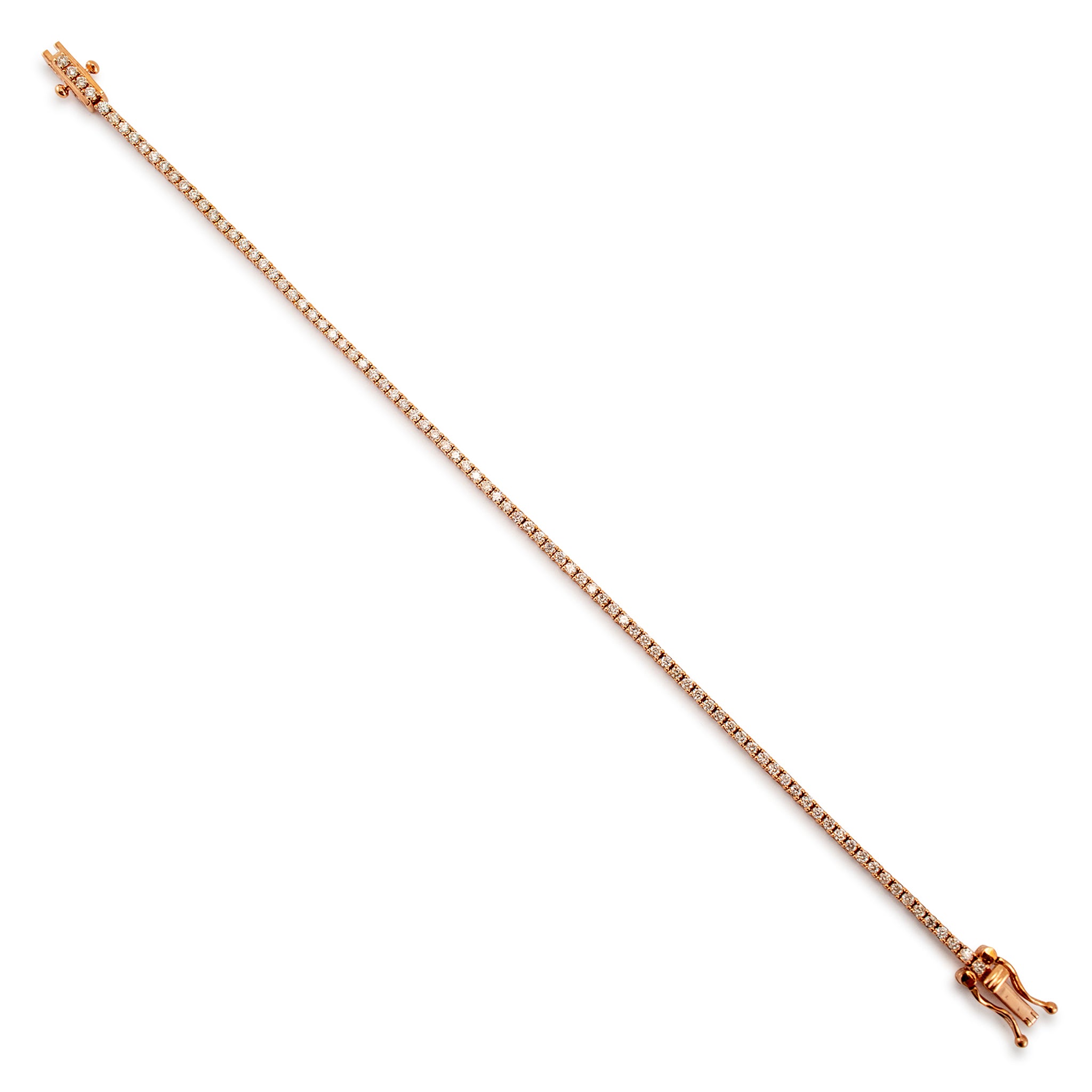 14K Rose Gold Petite 1.13ct. Diamond Tennis Bracelet