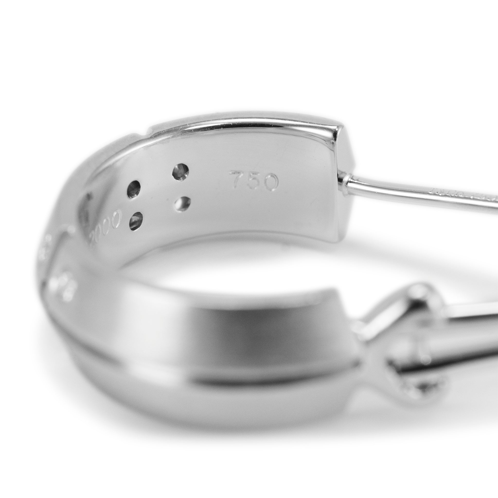 Tiffany & Co. 18K White Gold Streamerica Diamond Hoop Earrings