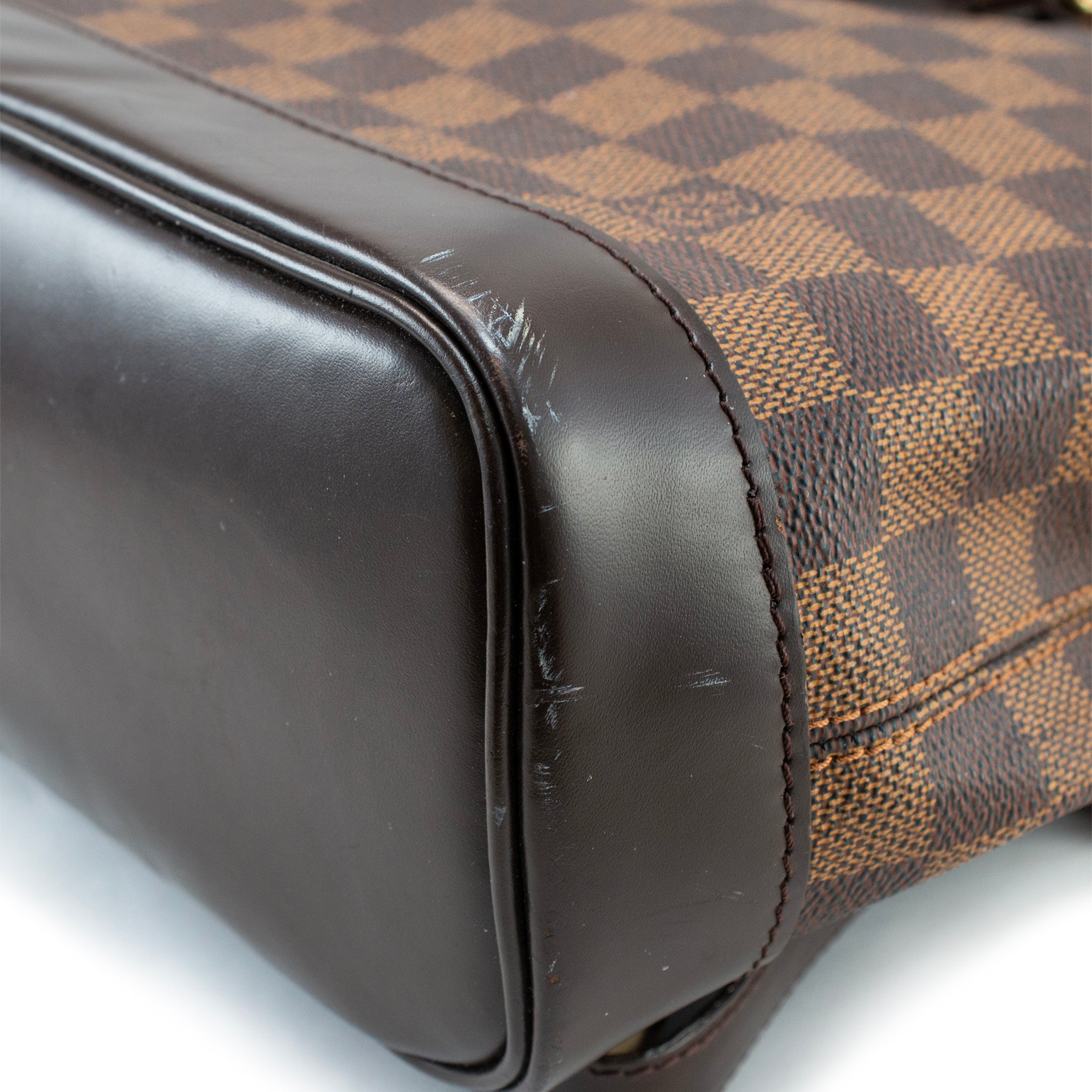 2003 Louis Vuitton N51132 Damier Ebene Soho Canvas Leather Backpack