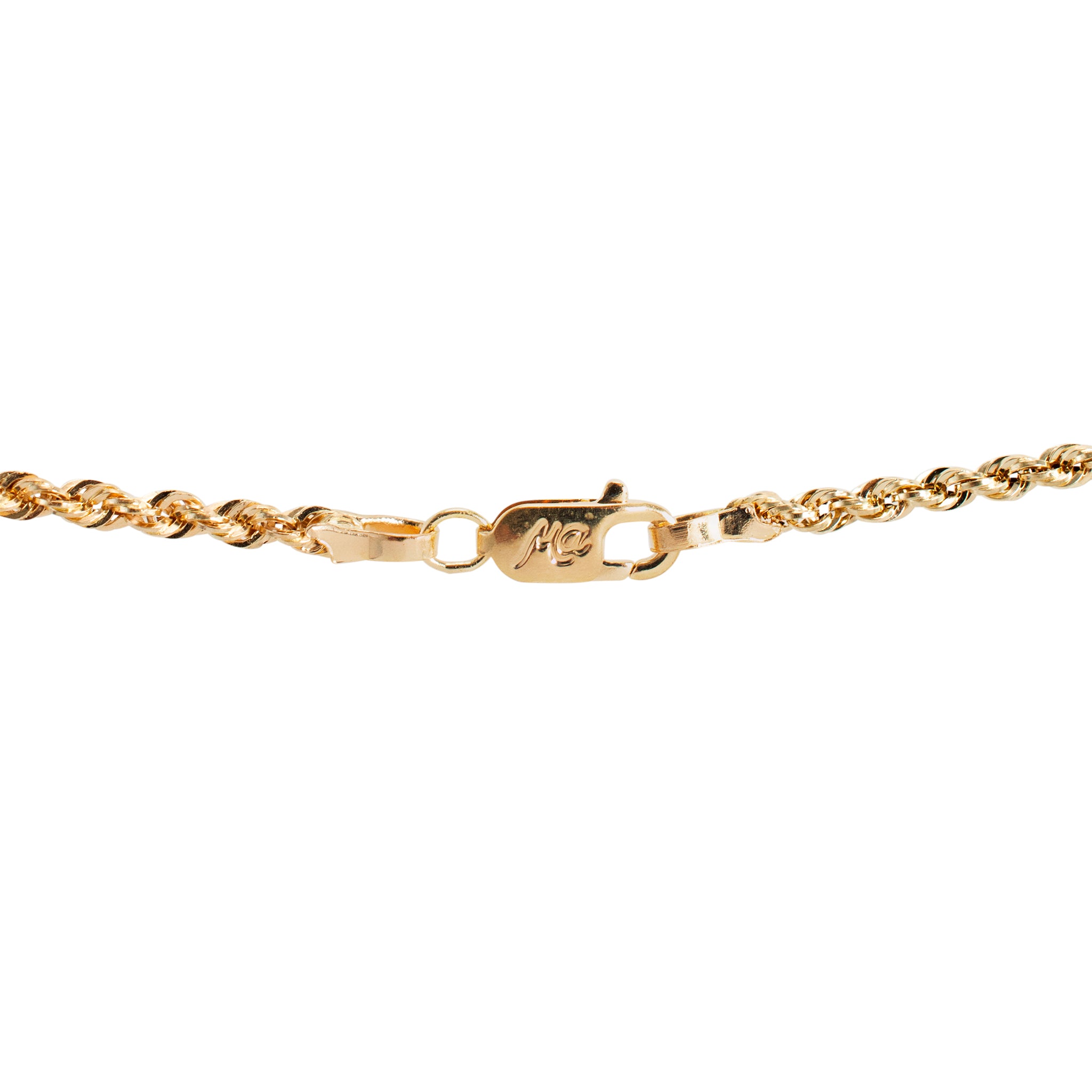 14K Yellow Gold Beaded 40” Rope Chain