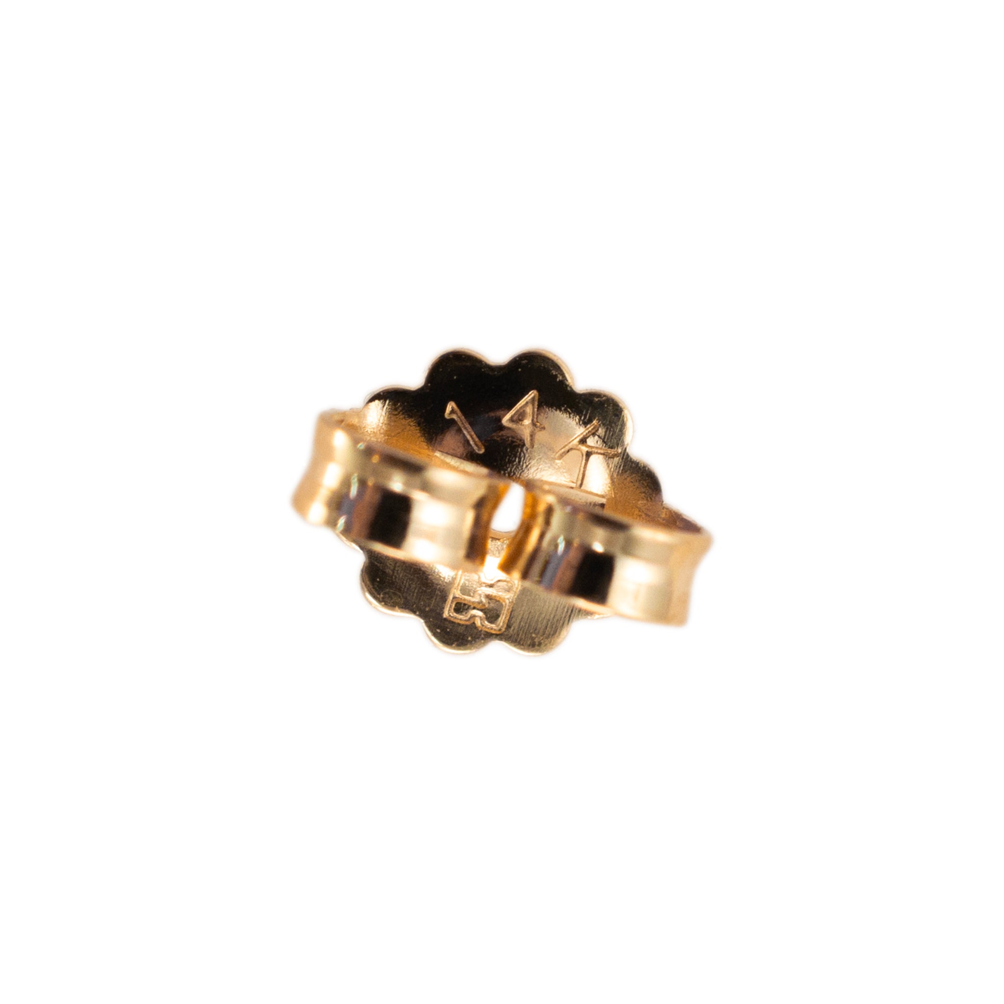 14K Yellow Gold Rectangular Blue Topaz Stud Earrings