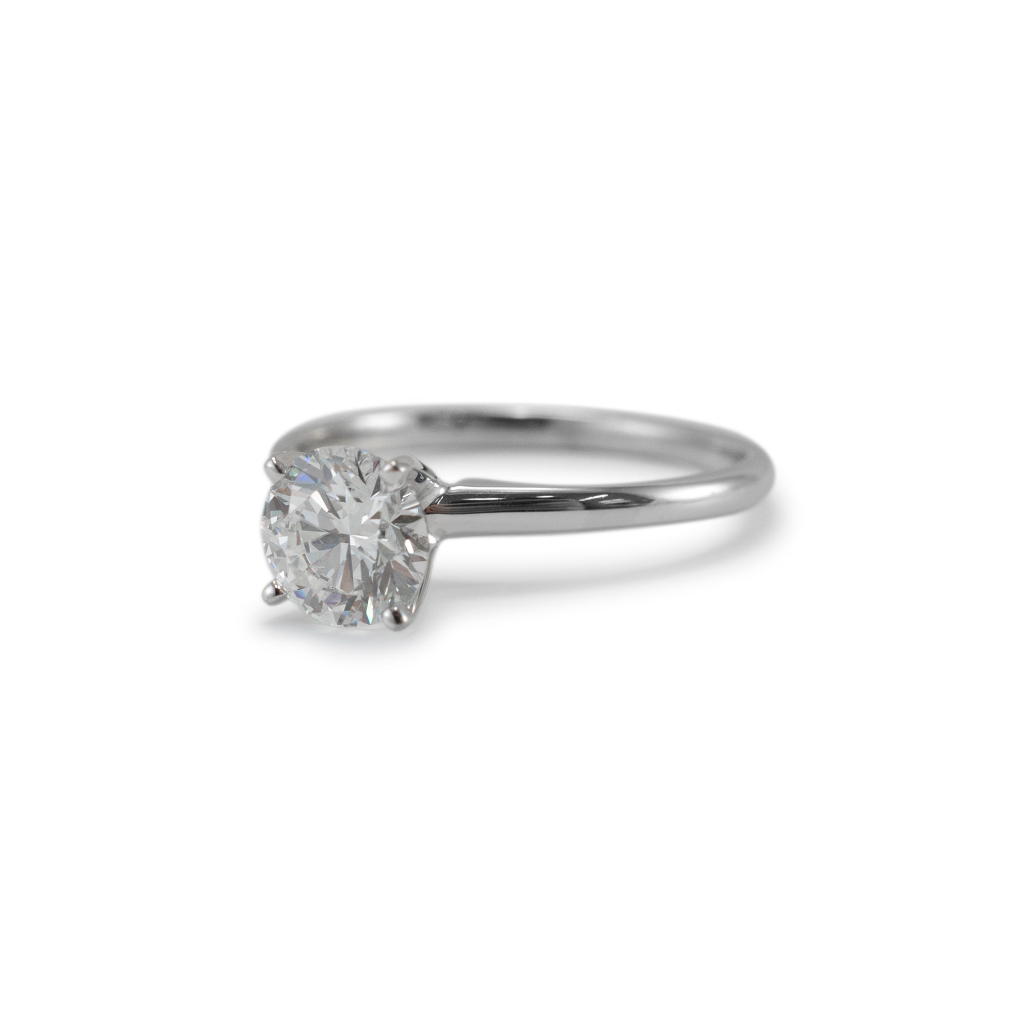 Ladies 14K White Gold 1.07ct Lab Grown Diamond Solitaire Engagement Ring