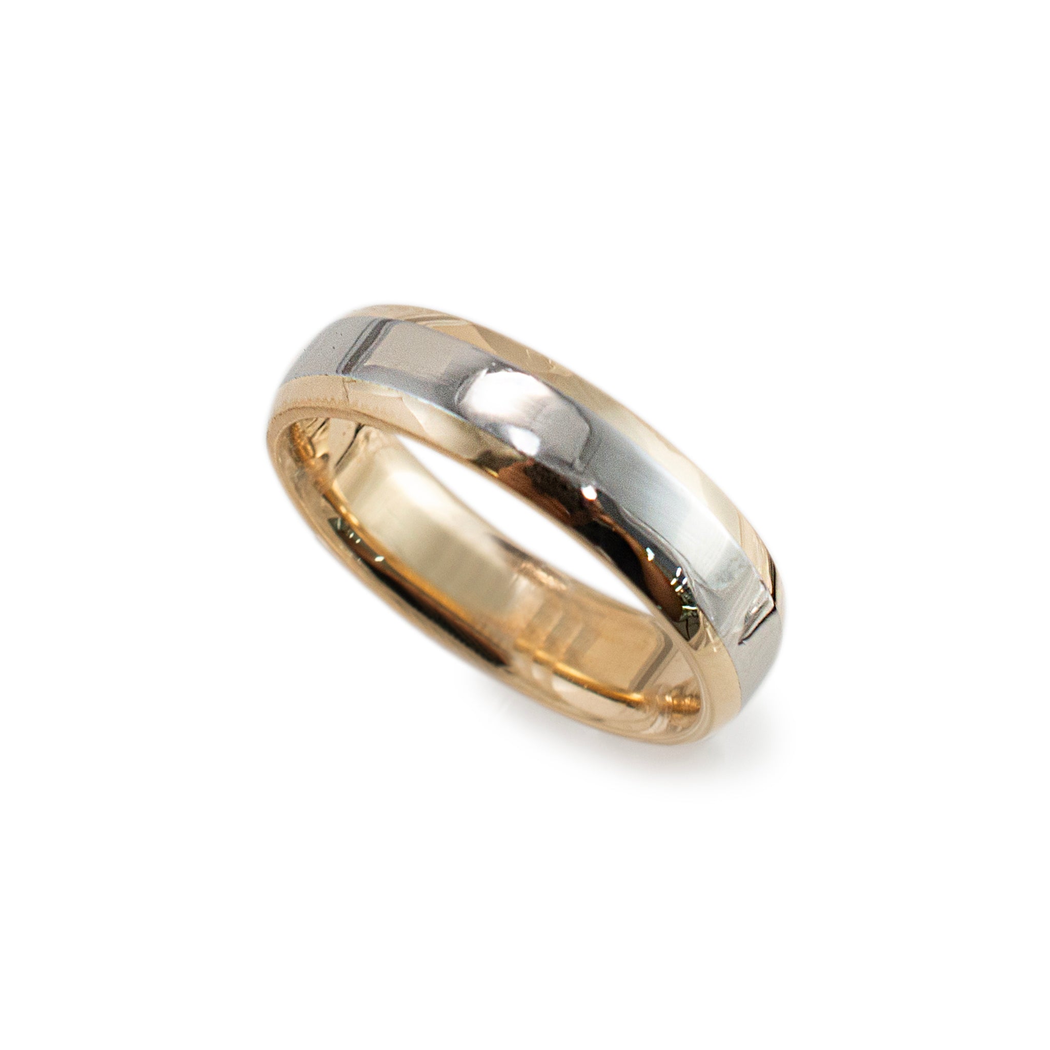 Men’s Platinum and 18K Yellow Gold Wedding Band Ring