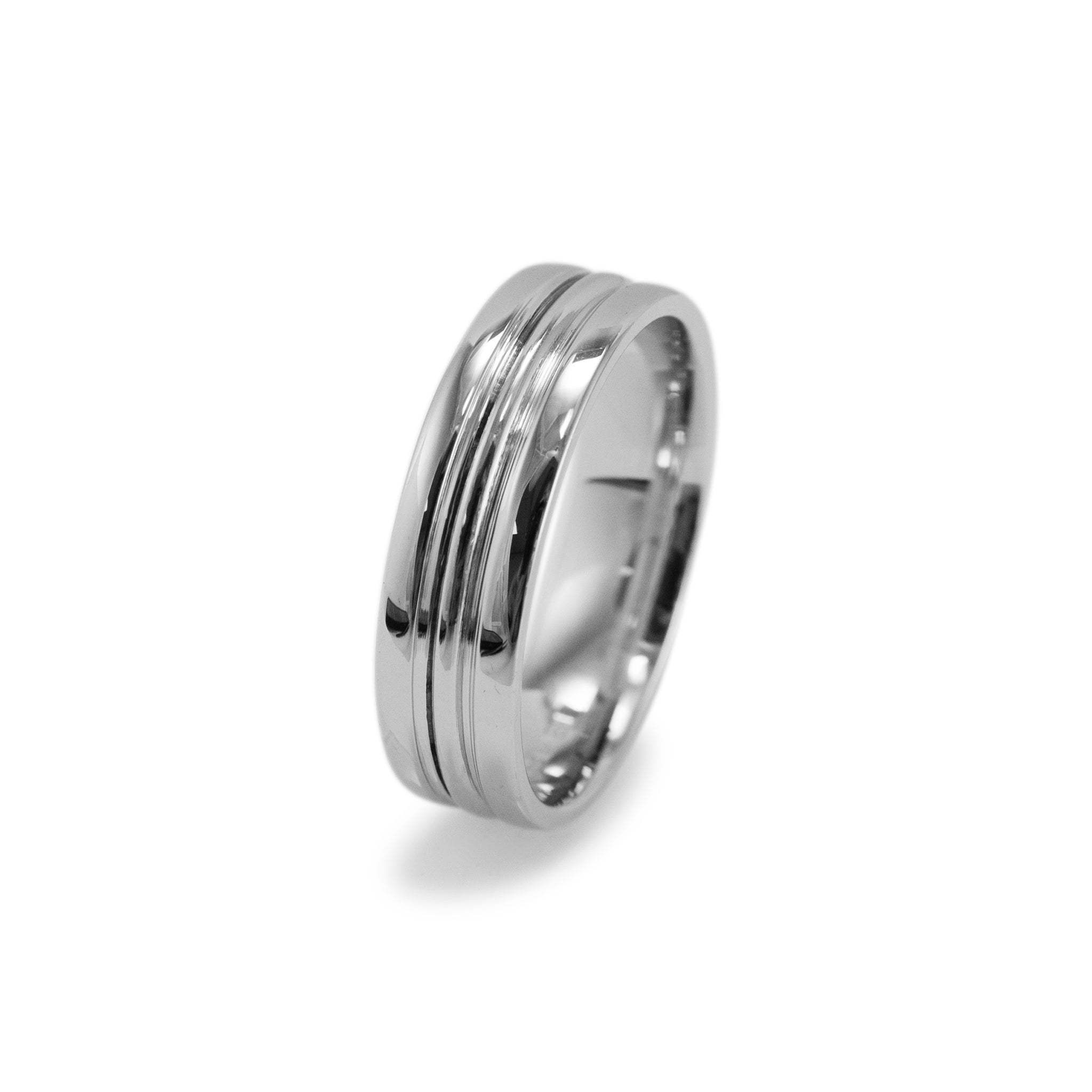 Men’s Platinum and 18K White Gold Diana Wedding Band Ring