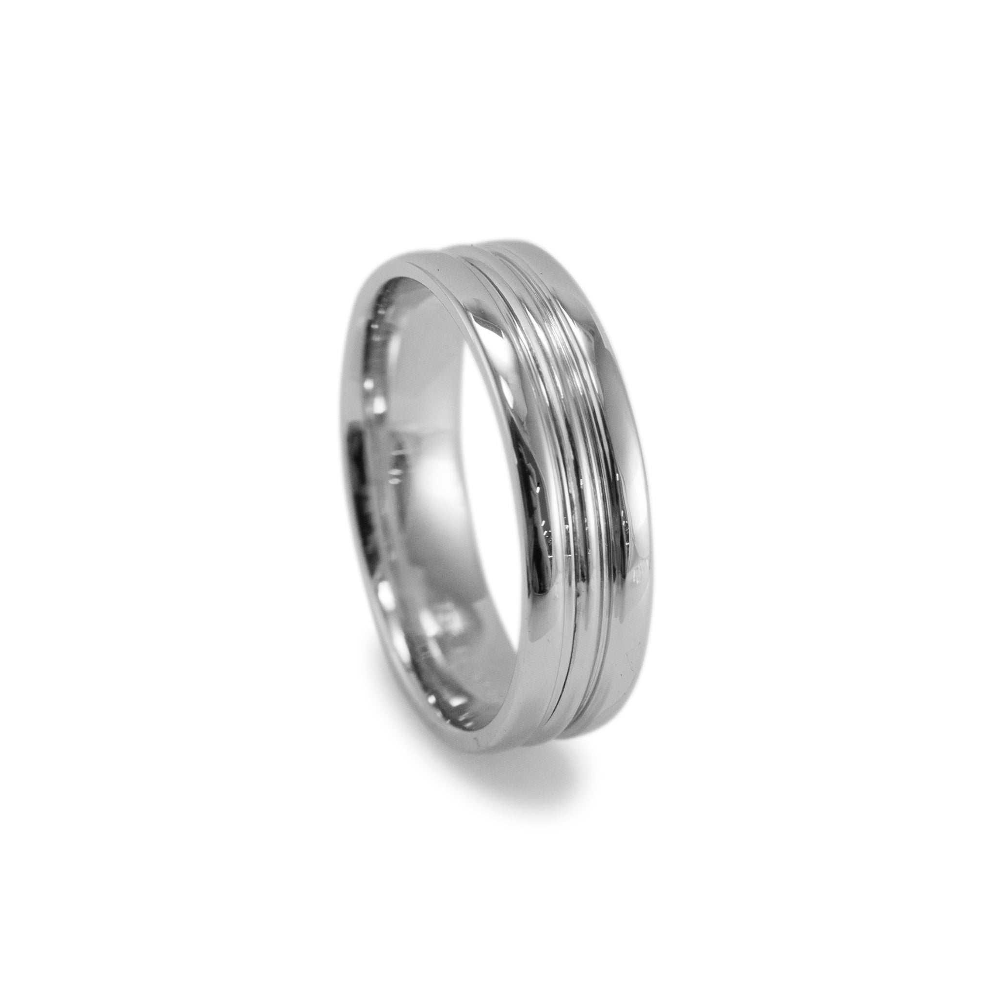 Men’s Platinum and 18K White Gold Diana Wedding Band Ring