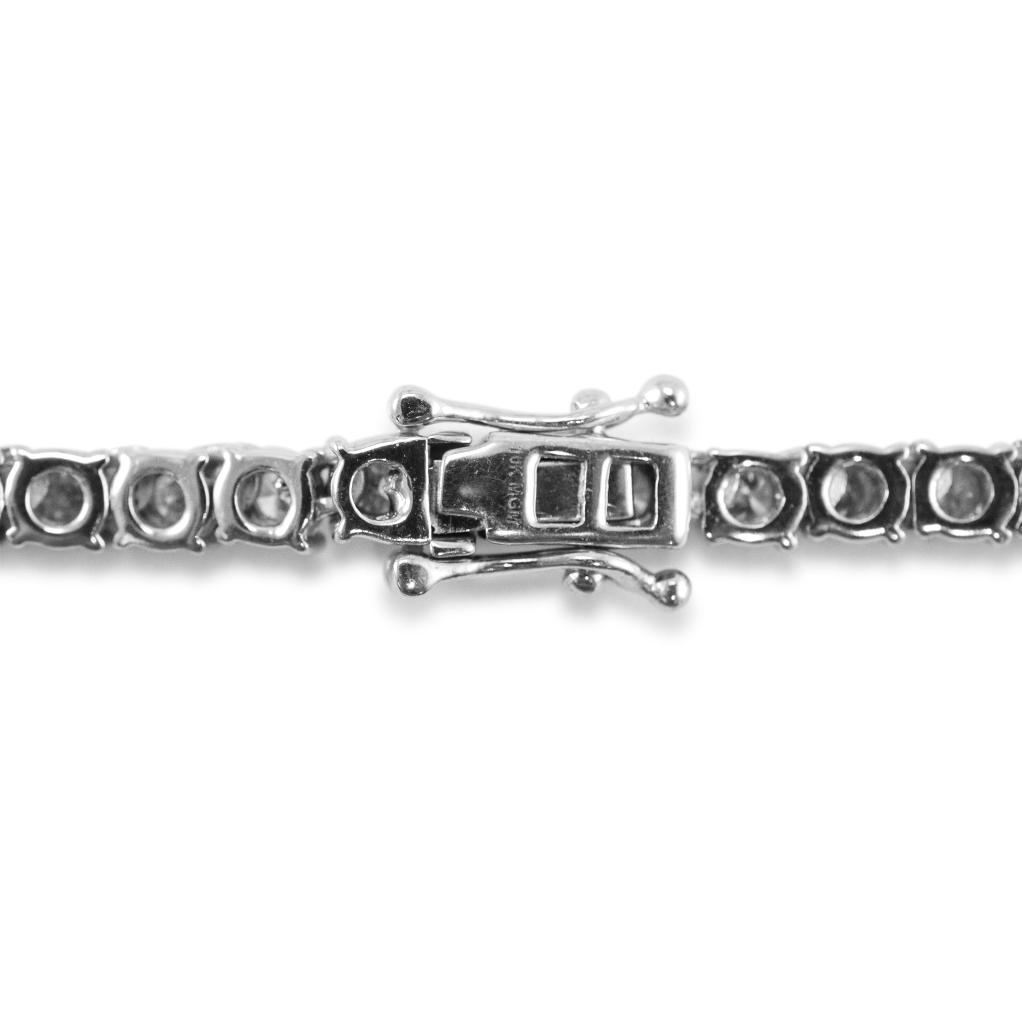 10K White Gold 9.86ct Diamond Tennis Chain Necklace