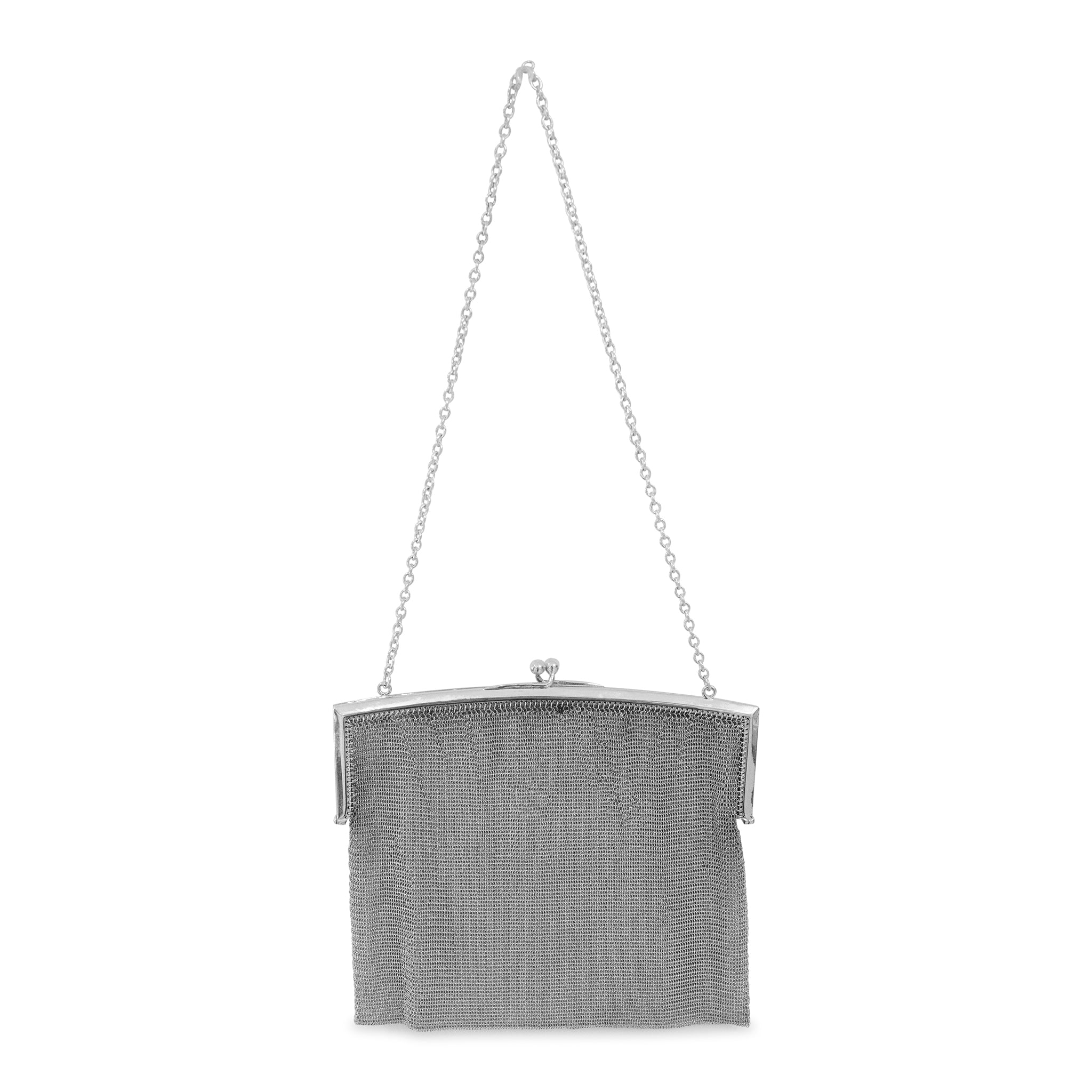 Antique 800 Silver Metal Chain Mesh Purse