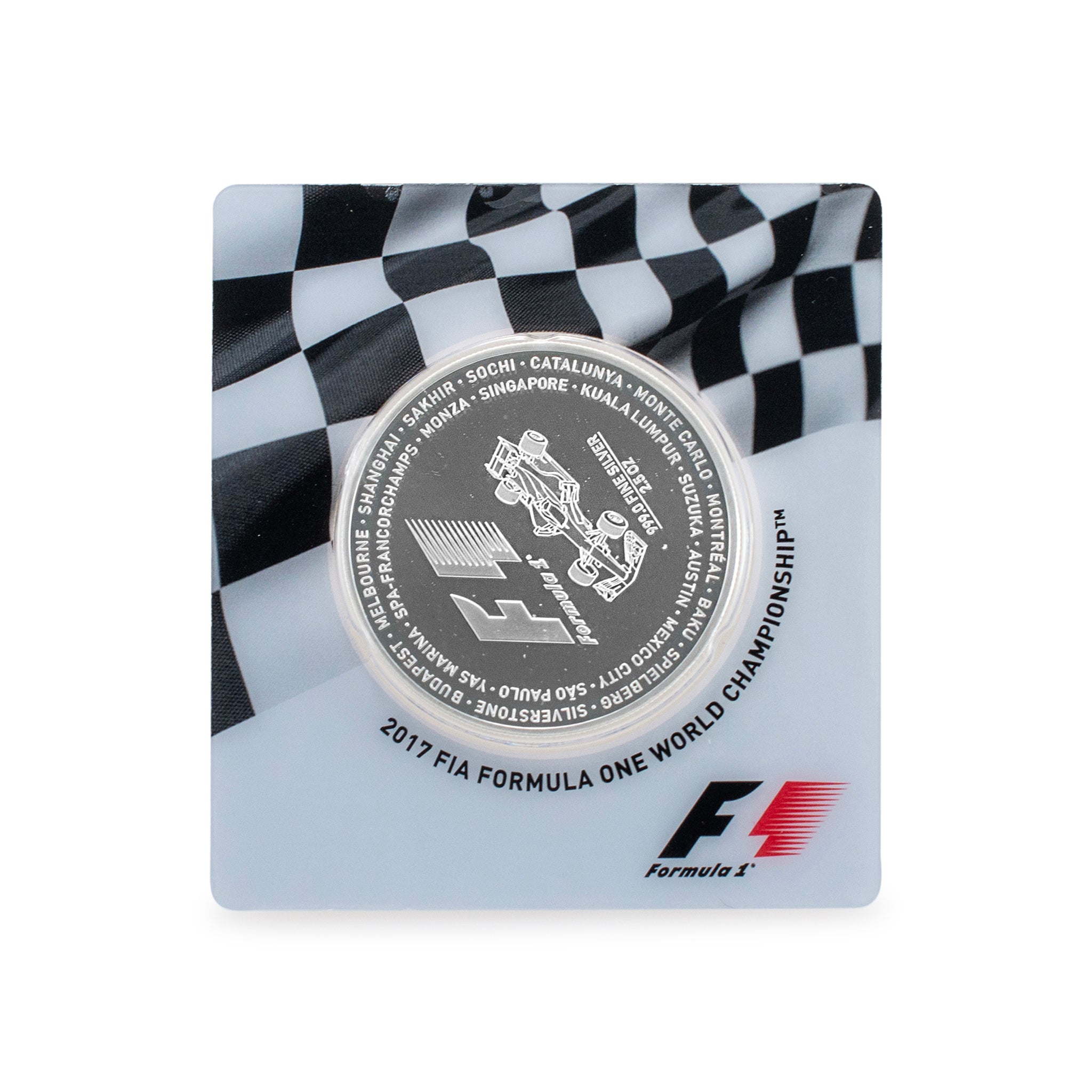 2017 Formula 1 Racing Pamp Suisse Solomon Isla 2.5oz 999 Fine Silver Round