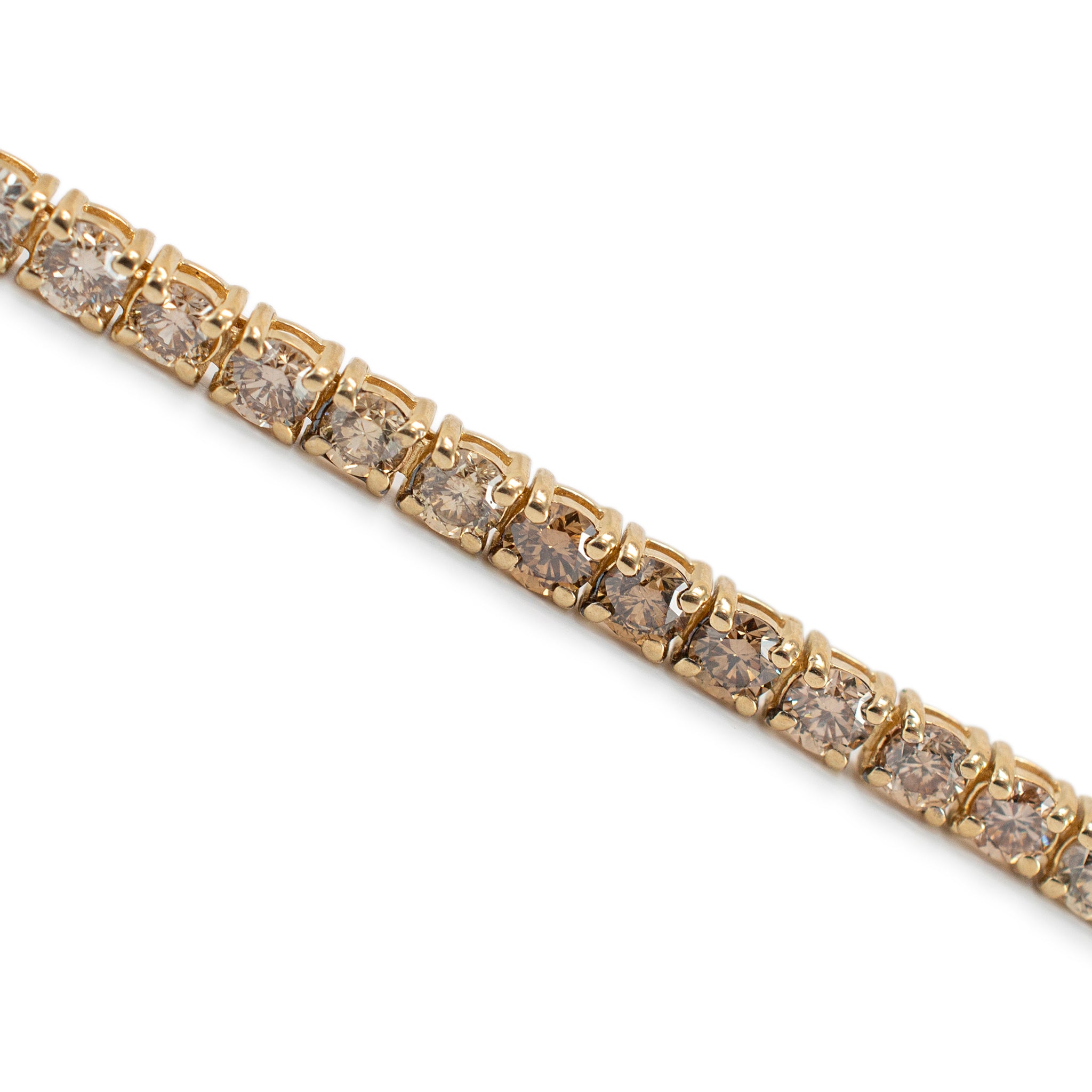 Levian Ombre 14K Yellow Gold 2.00ct Chocolate Diamond Bolo Tennis Bracelet