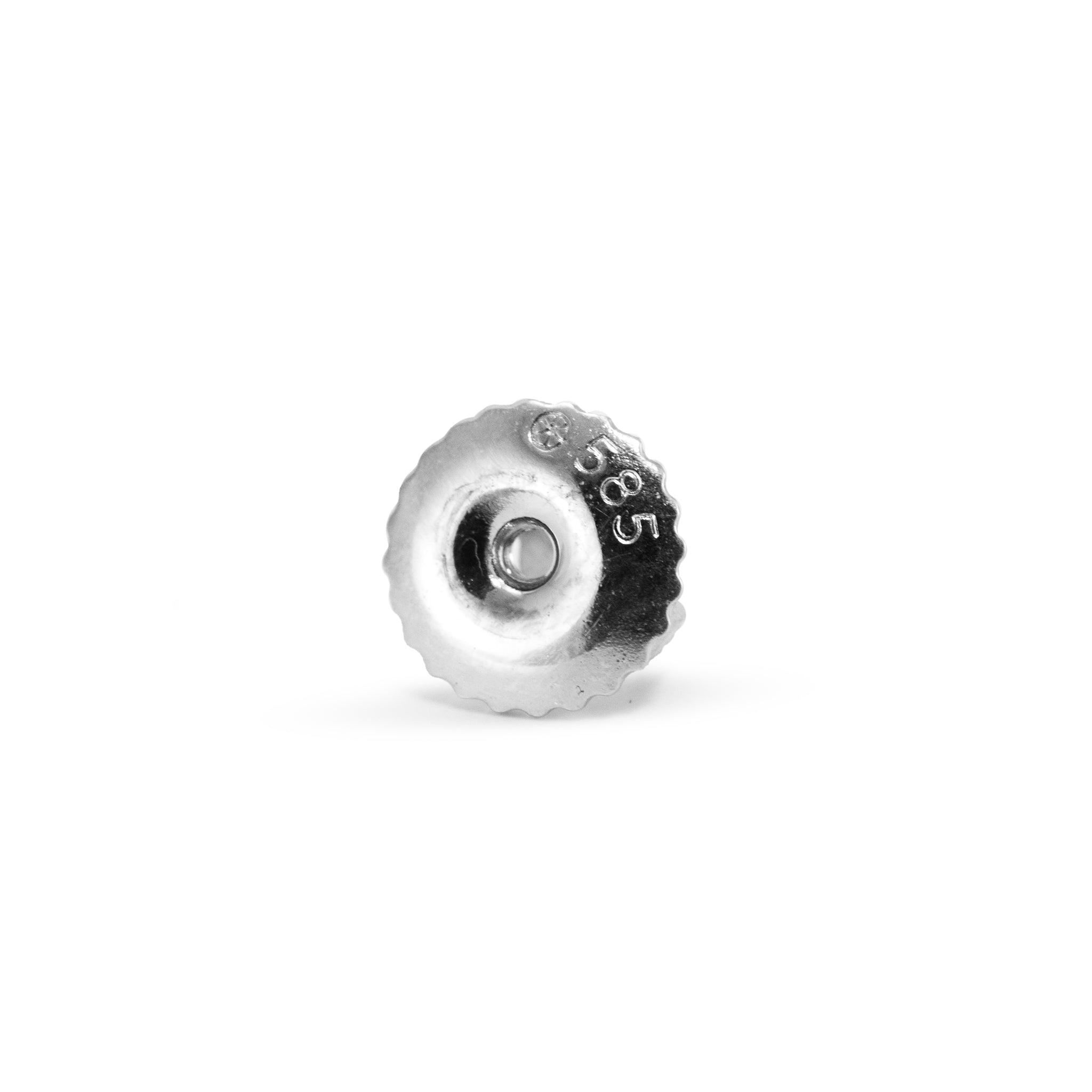 14K White Gold 4 Prong Screw Back 1.08 CT Round Diamond Stud Earrings