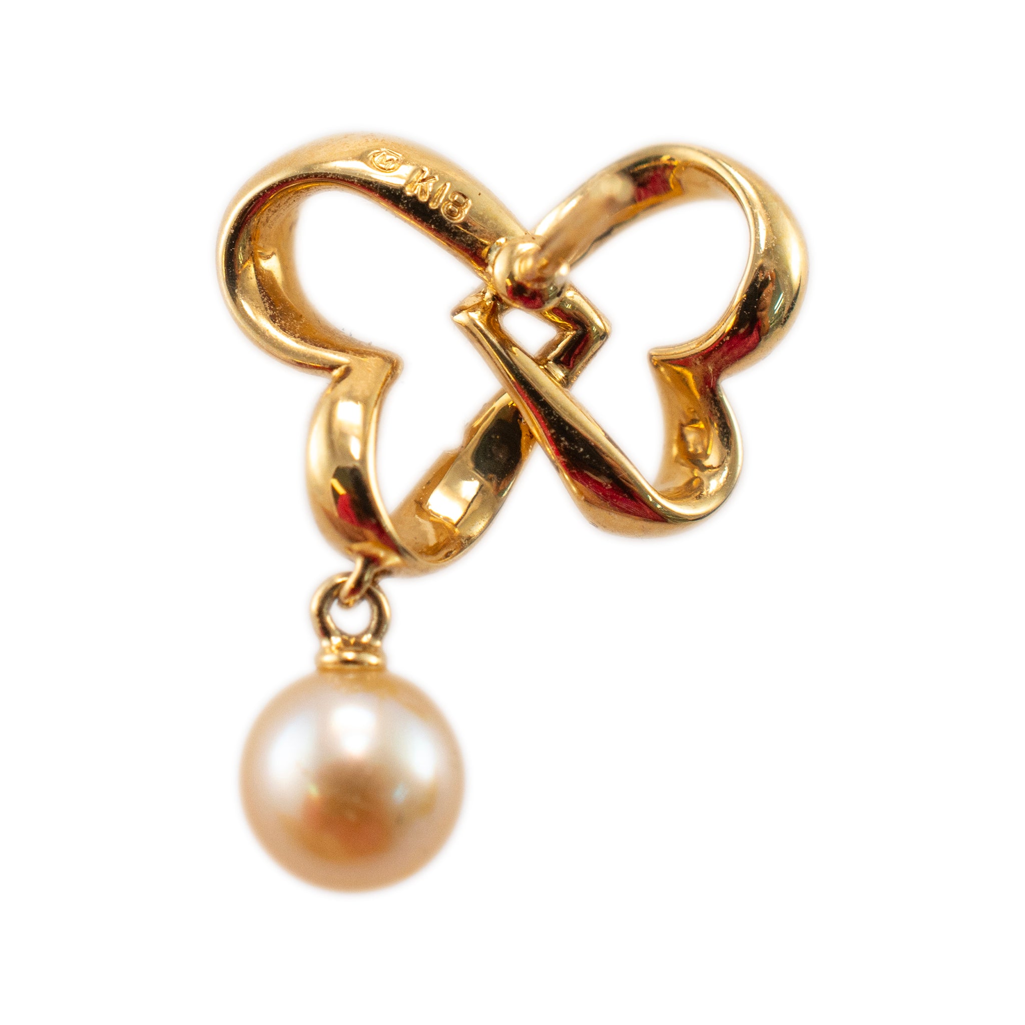 Mikimoto 18K Yellow Gold Pearls Stud Dangle Earrings