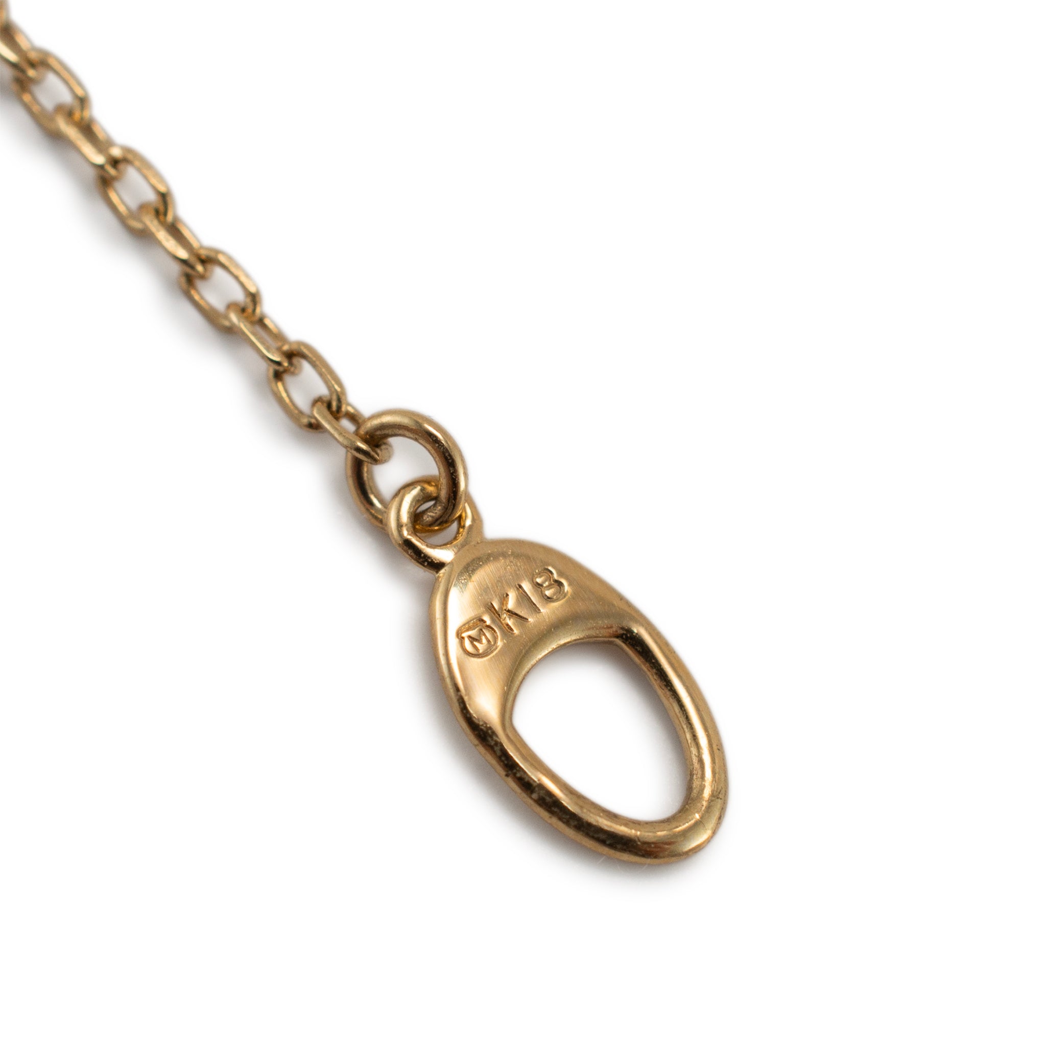 Mikimoto 18K Yellow Gold Diamond Charm Akoya Pearl Station Bracelet