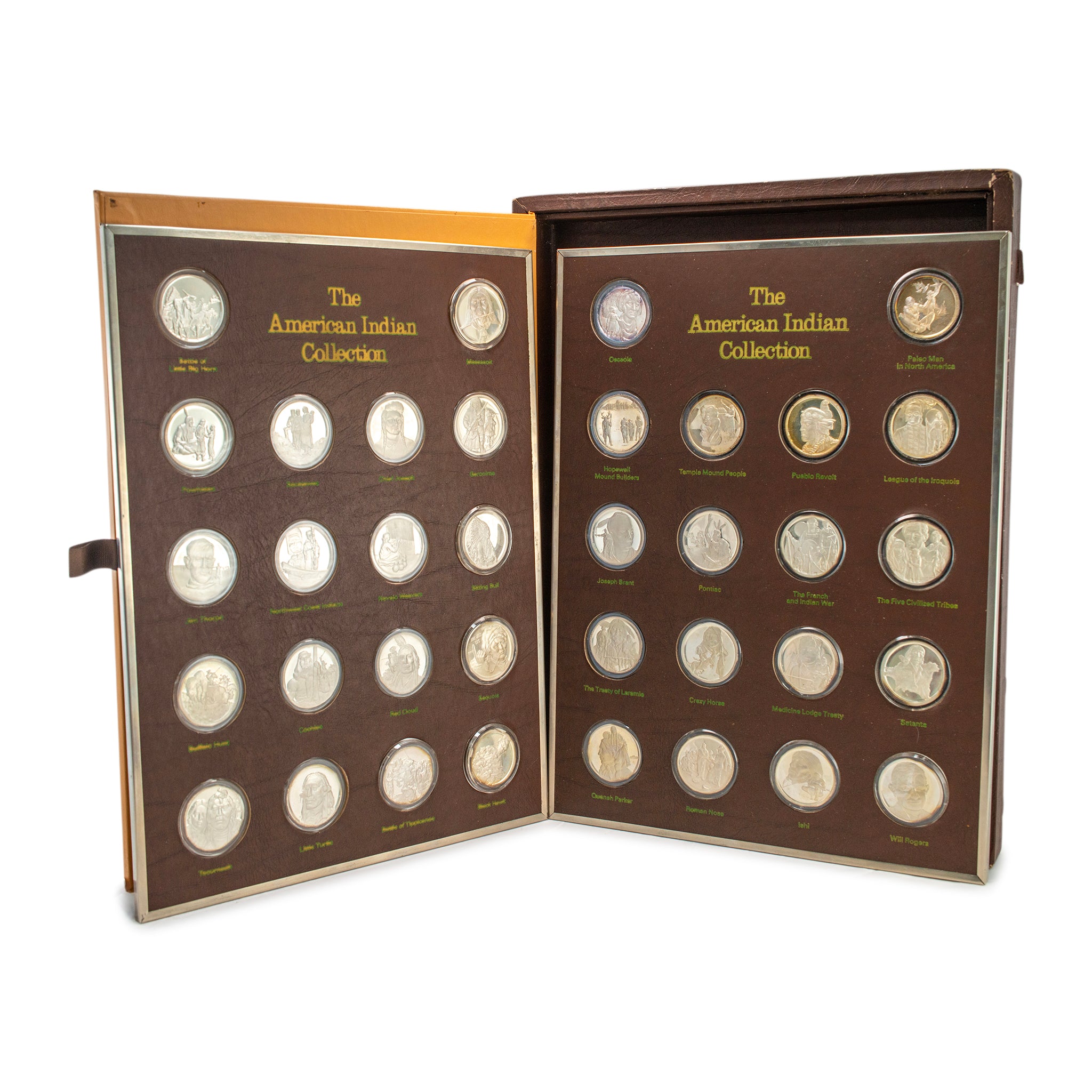 Vintage Hamilton Mint 1976 American Indian Sterling Silver Coin Collection Set