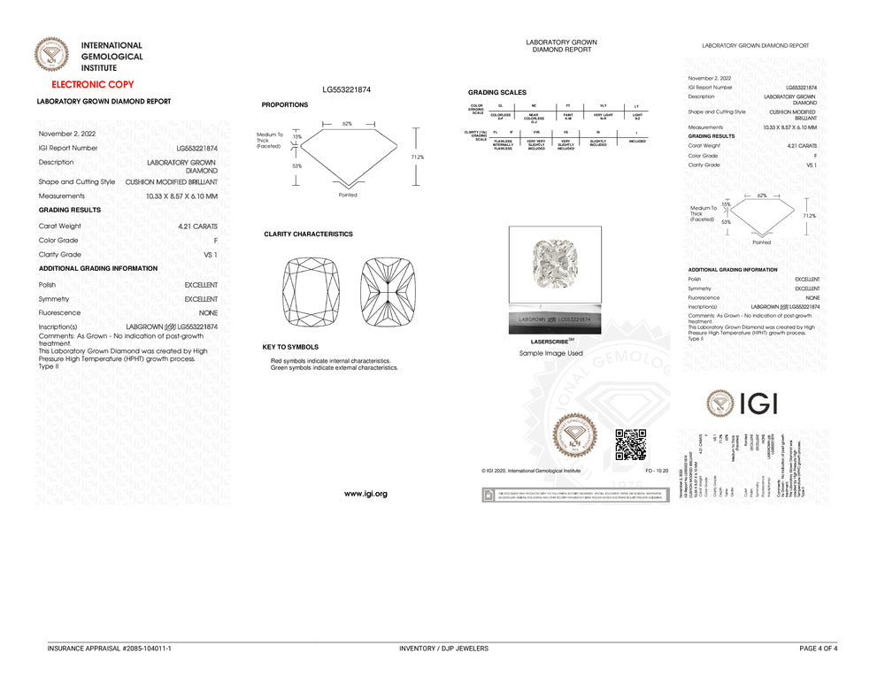 Tacori 18K Rose Gold Lab Grown Cushion Cut Halo Accented Diamond Engagement Ring