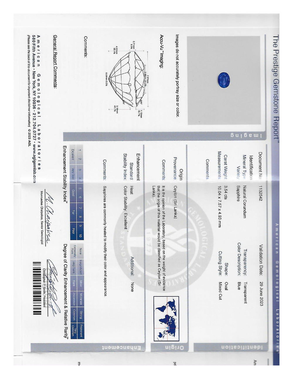 14K White Gold AGL Ceylon 3.54ct Oval Sapphire Halo Diamond Cocktail Ring