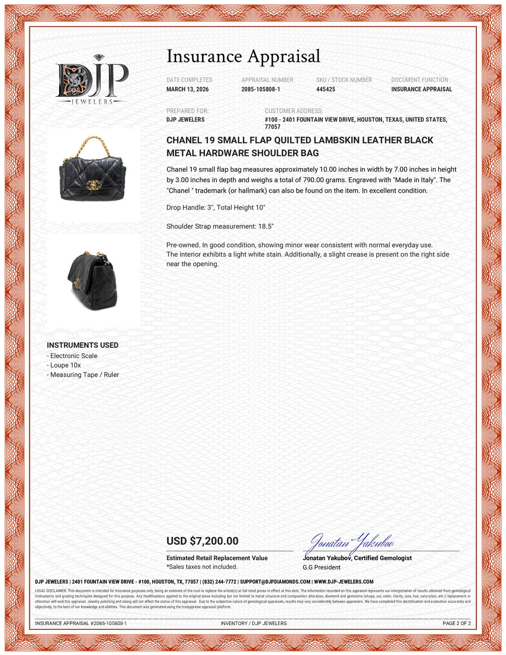 Chanel 19 Small Flap Quilted Lambskin Leather Black Metal Hardware Shoulder Bag